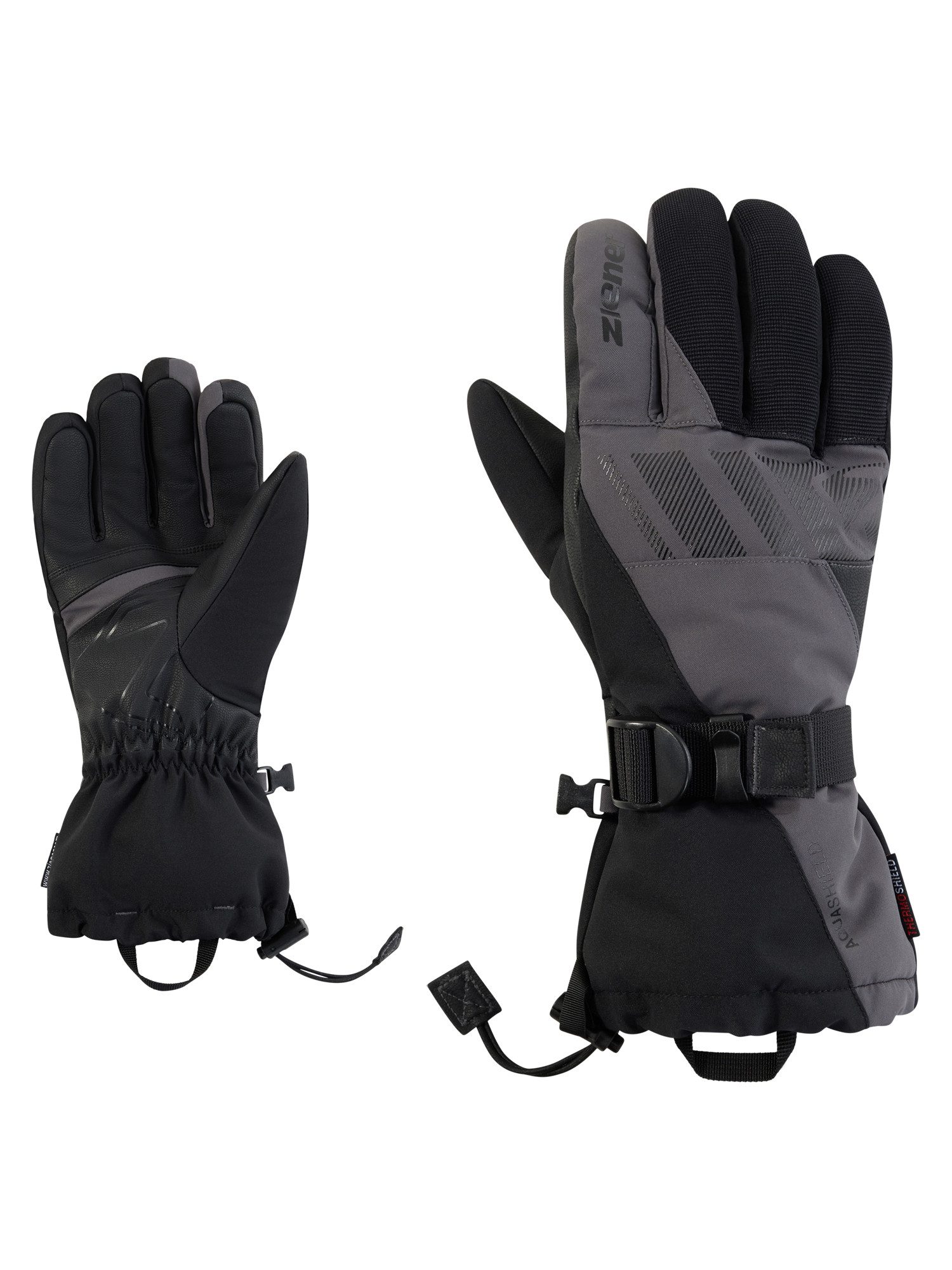 Ziener Skihandschuhe GHALION-Z AQUASHIELD® wasserdicht, winddicht, atmungsaktiv, warmes Futter, lange Stulpe
