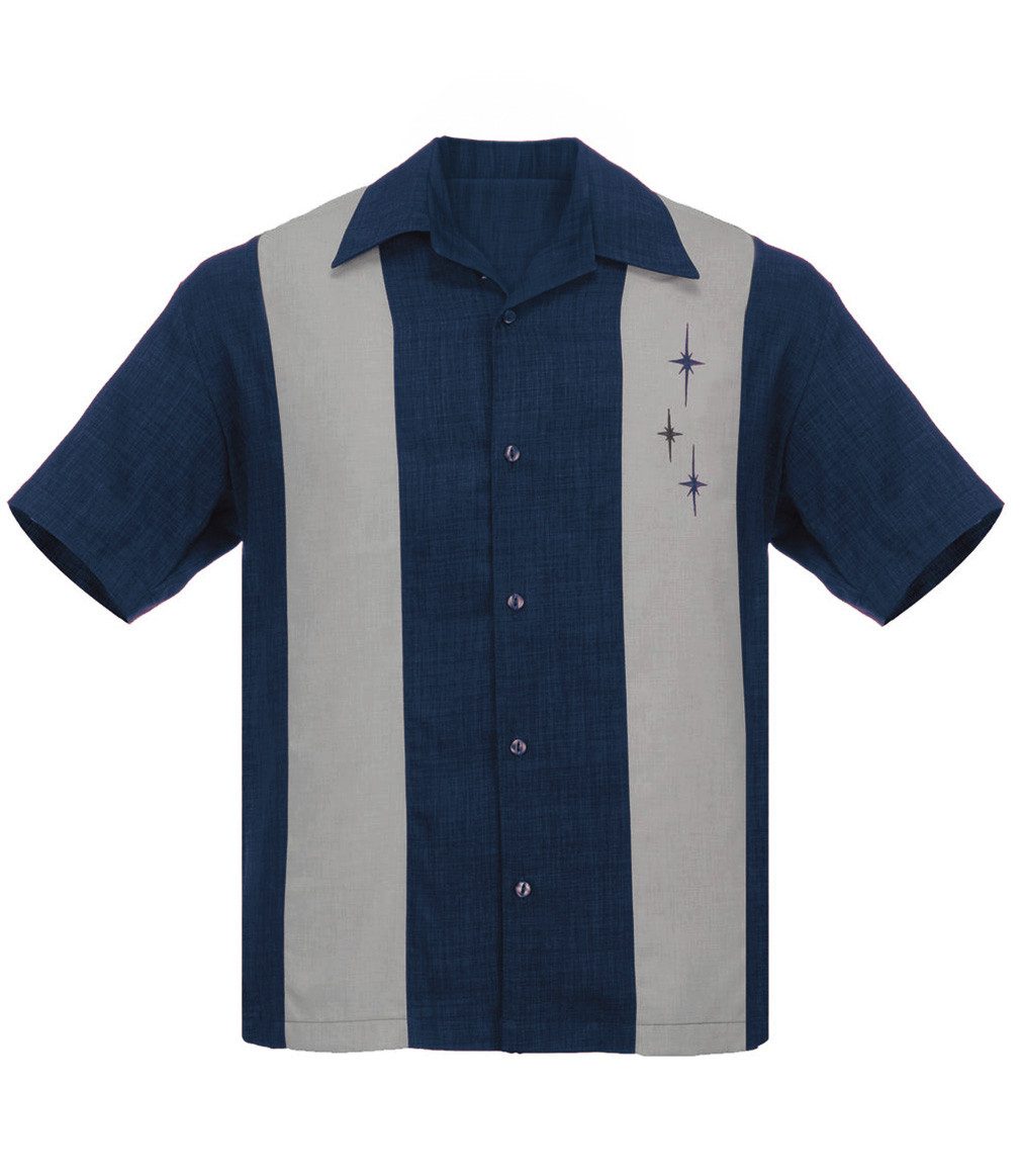 Steady Clothing Kurzarmhemd Three Star Panel günstig online kaufen