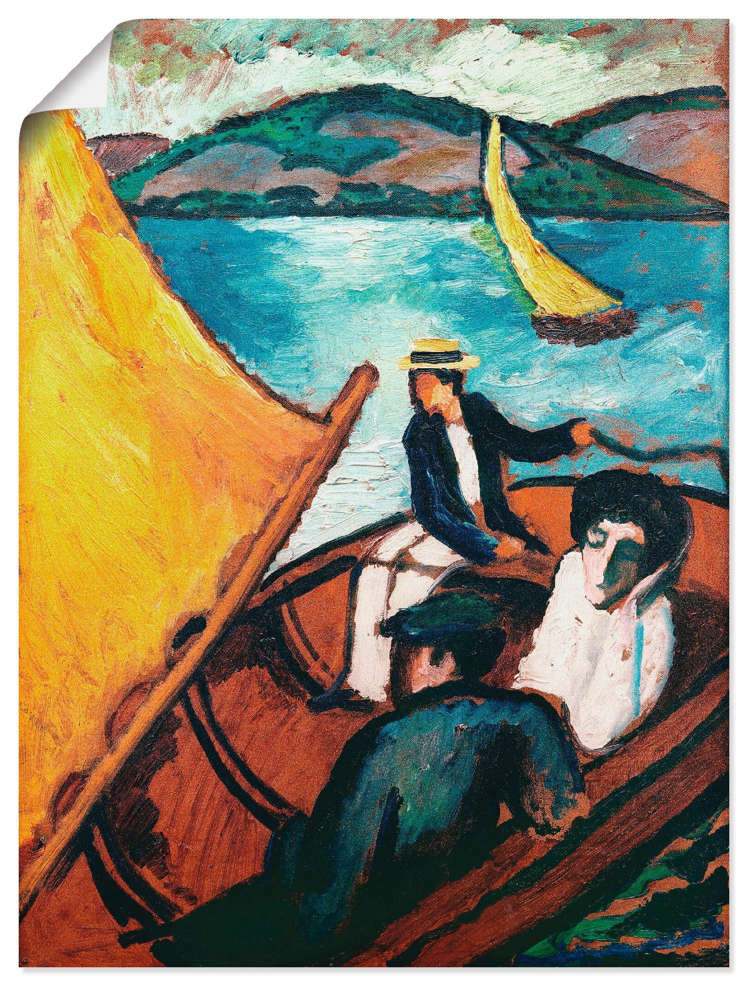 Tegernsee, versch. Segelboot, Poster oder als Gruppen Artland Größen Familien & St), in Wandbild Leinwandbild, Wandaufkleber (1