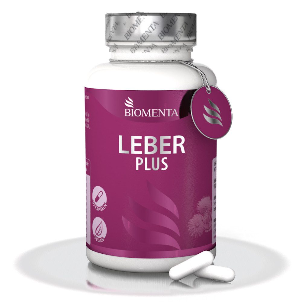 BIOMENTA Leber Plus - 95 Kapseln - mit Mariendistel, Löwenzahn, Artischocke uvm Kapseln, 95 St., 73.82 g