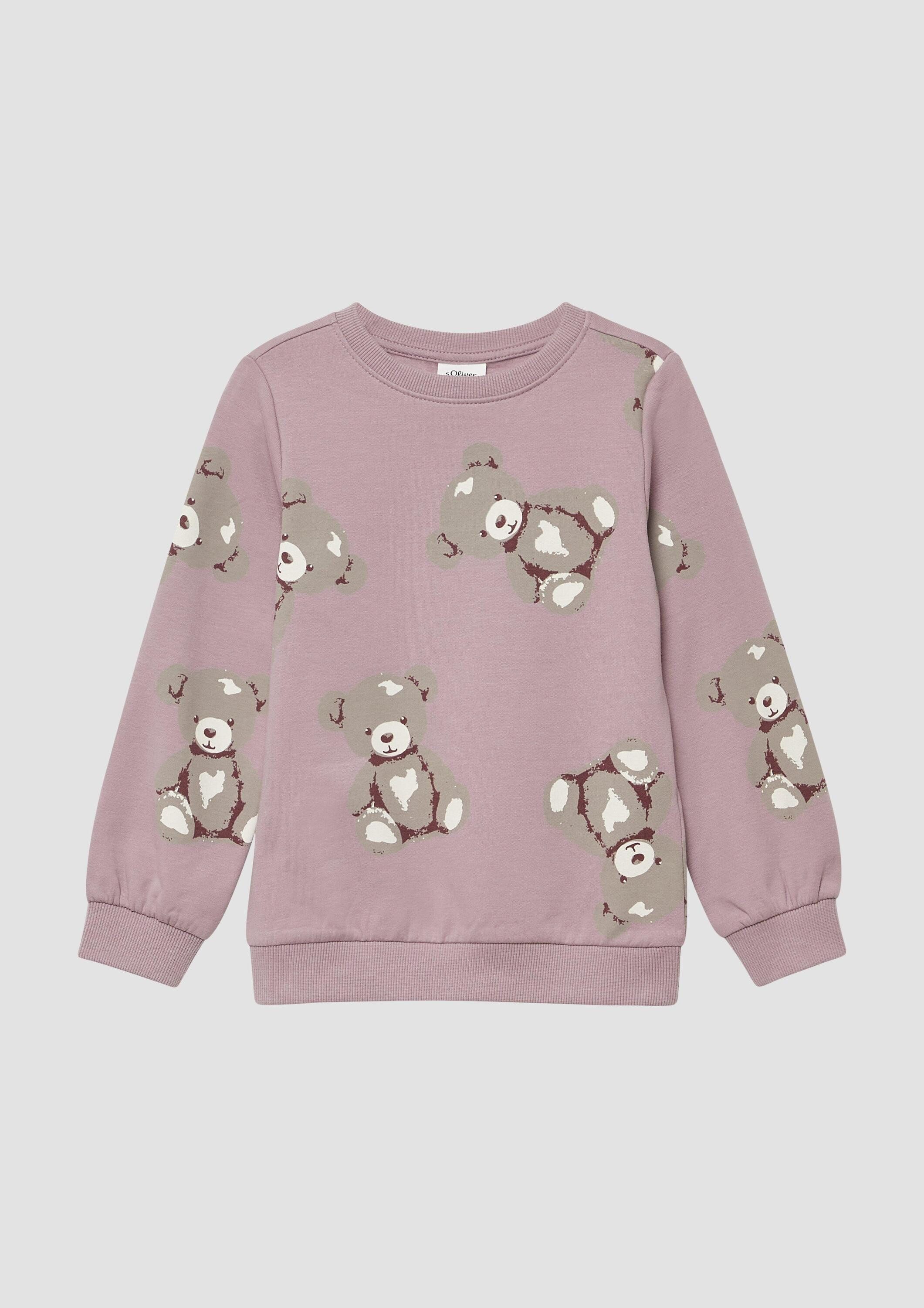 s.Oliver Sweatshirt Sweatshirt Kuscheliges Sweatshirt mit All-over-Print