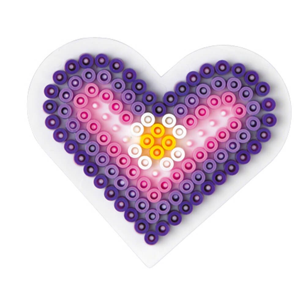 Hama Bügelperlen Hama Midi-Stiftplatte kl. Herz, weiß