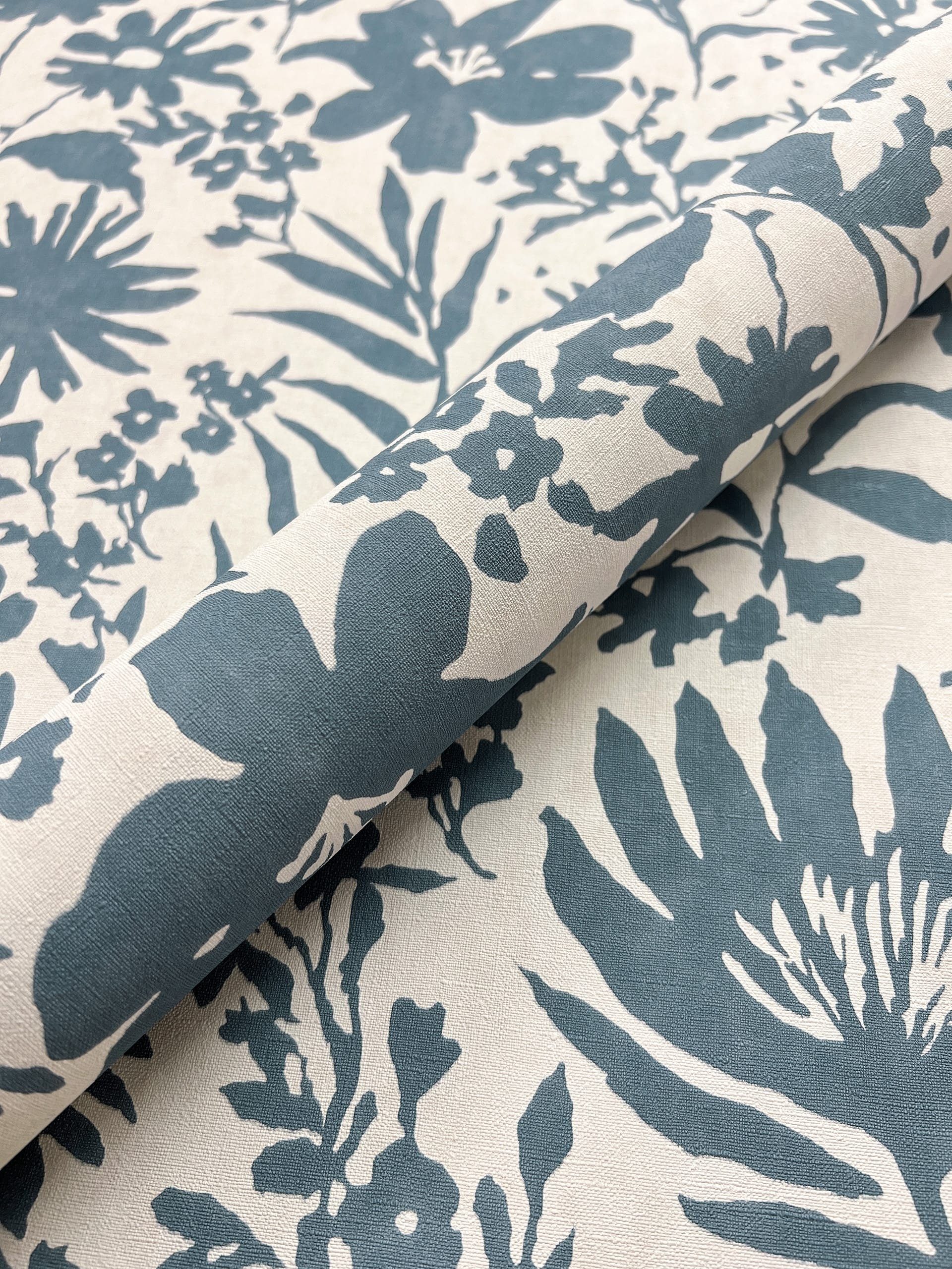 Newroom Vliestapete, Blau Tapete Floral Blumen günstig online kaufen