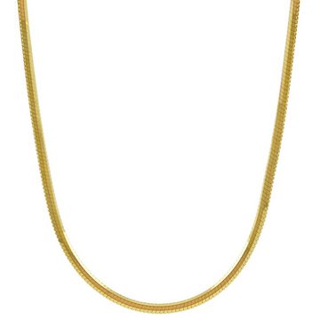 HOPLO Schlangenkette Goldkette Schlangenkette Länge 45cm - Breite 1,0mm - 585-14 Karat Gold, Made in Germany