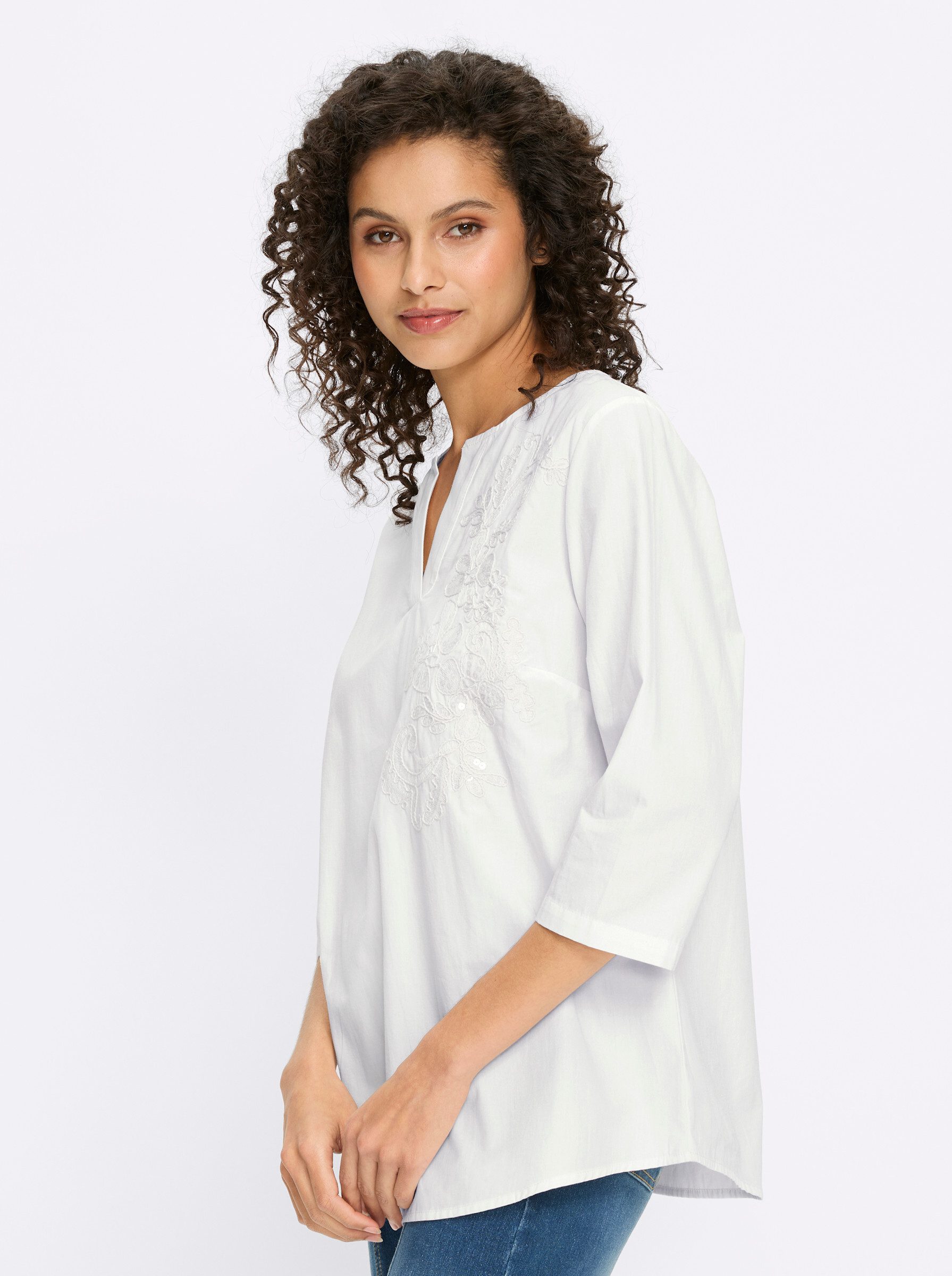 heine Klassische Bluse Bluse 3/4-Arm