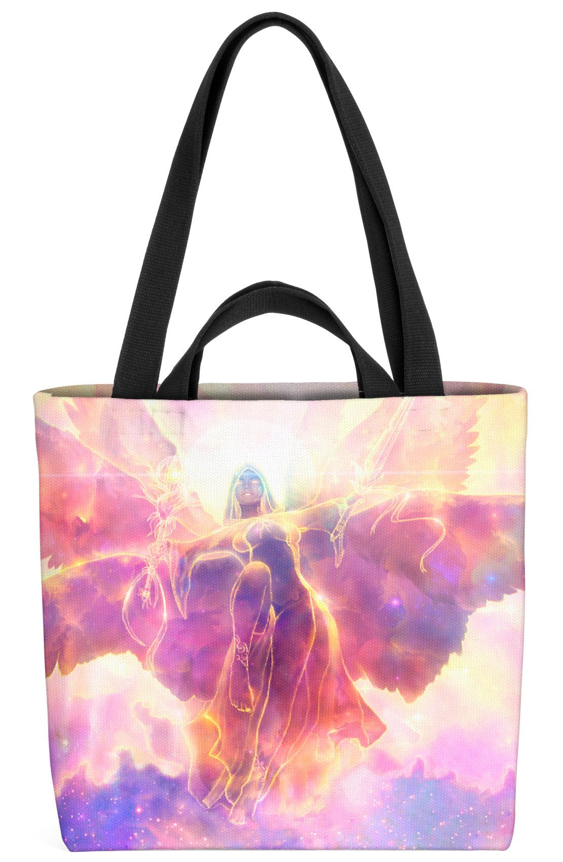 VOID Shopper Einkaufstasche, Engel Anime Wolken Himmel Engel Anime Wolken Himmel Segen Religion Ki