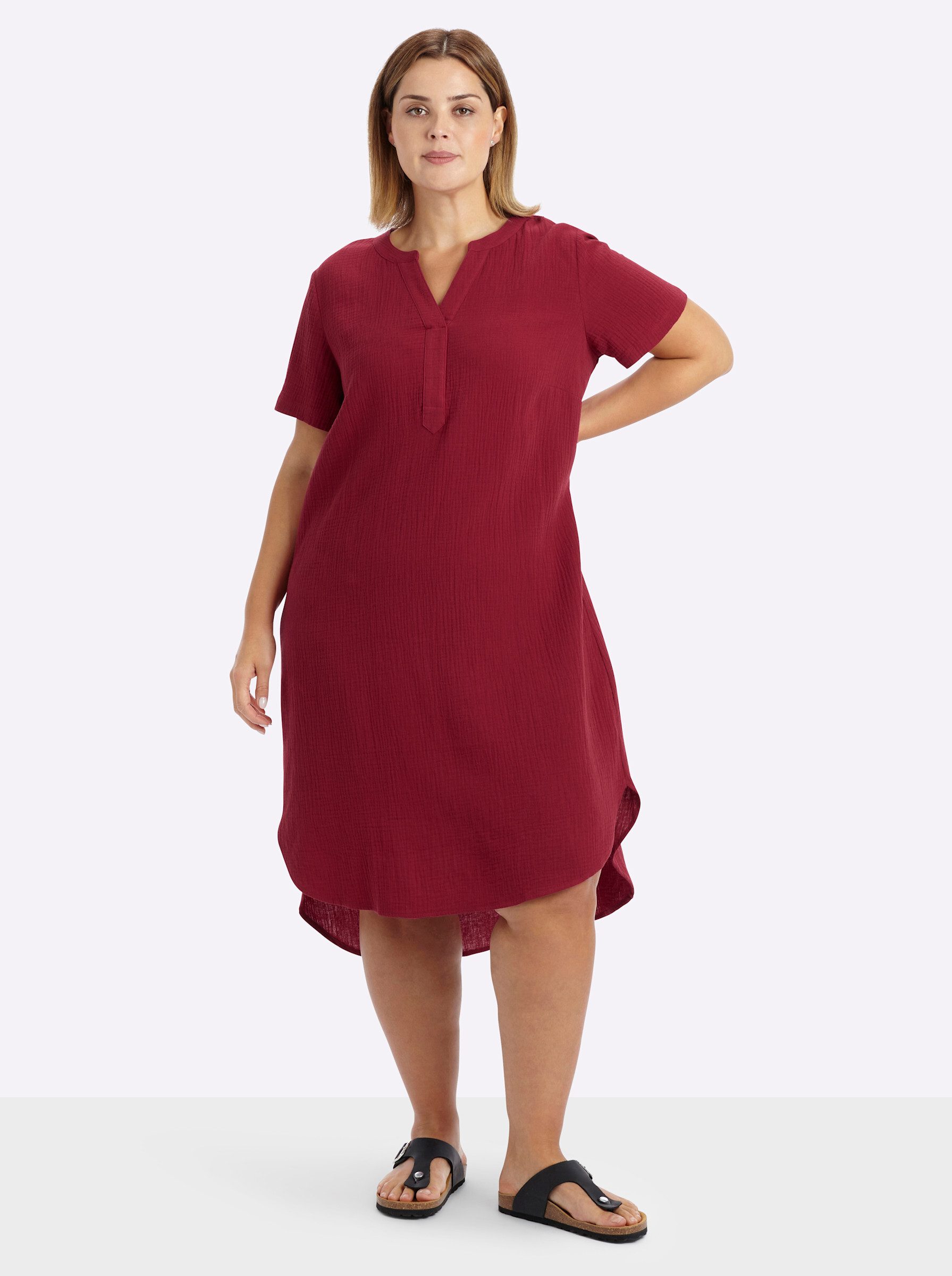 Sheego Etuikleid Kleid Kurzarm