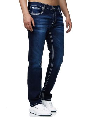 John Kayna Slim-fit-Jeans Herren Jeans Regular Fit Denim Jeanshose Herrenjeans Designer Herrenho (Jeanshose Designerjeans Bootcut, 1-tlg) Freizeit,Casual