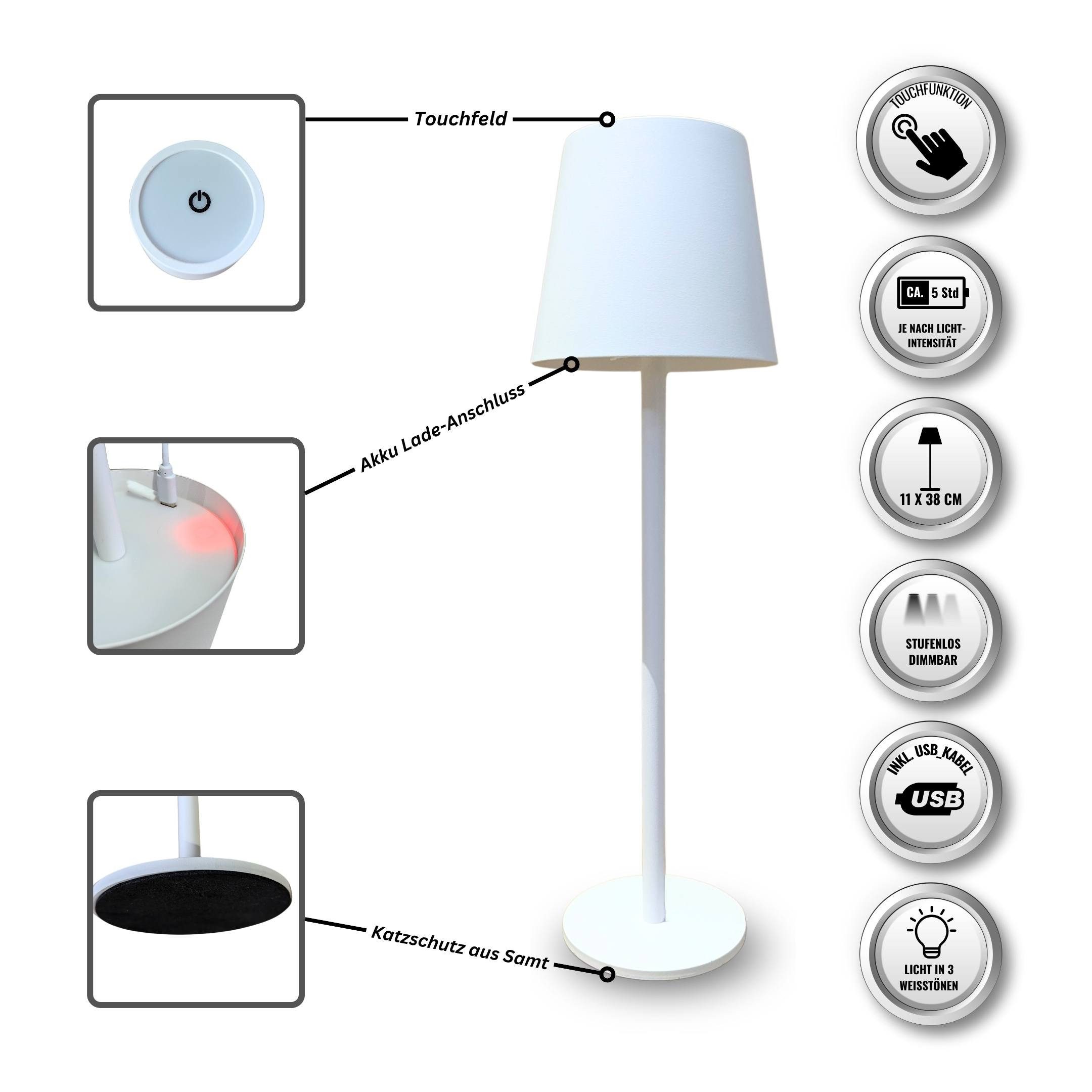 Bada Bing LED Tischleuchte Touchlampe 37cm günstig online kaufen