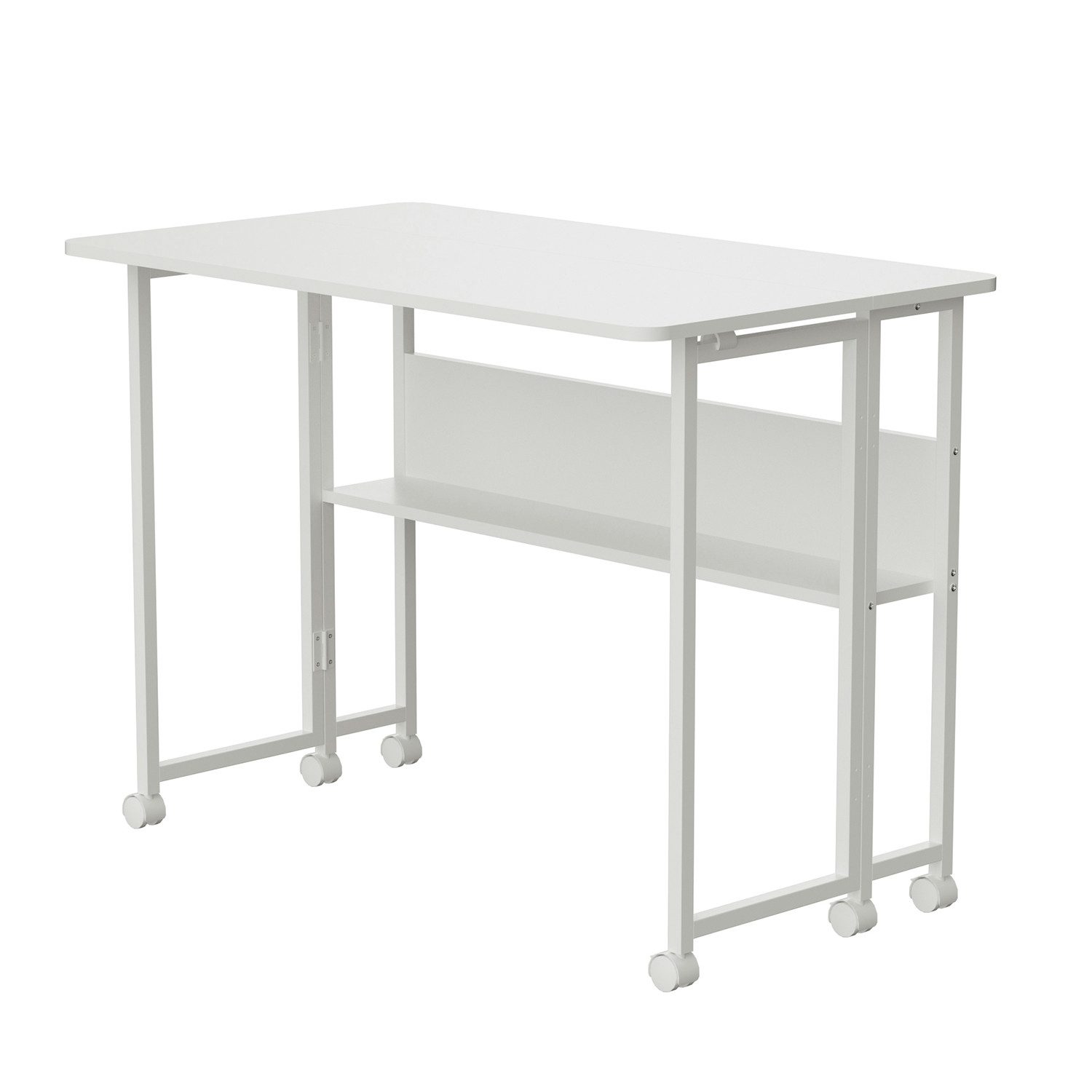 Maclean Schreibtisch MC-126 Klappbarer mobiler Schreibtisch mit Regal, Plat günstig online kaufen