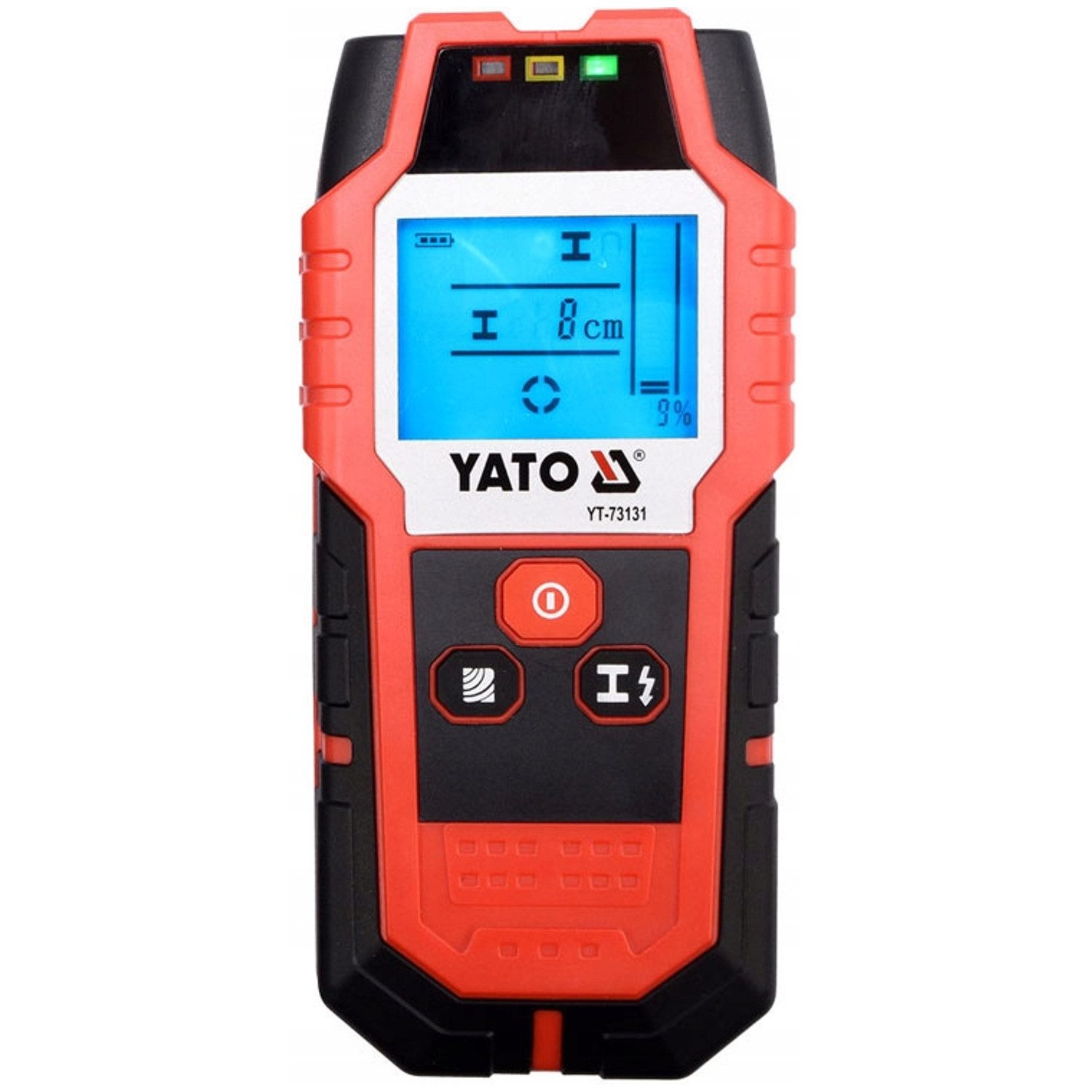 Yato Metalldetektor YT-73131 Kabelprofil-Detektor, akustisches Signal, drei Signalleuchten, einstellbare Detektionsstärke