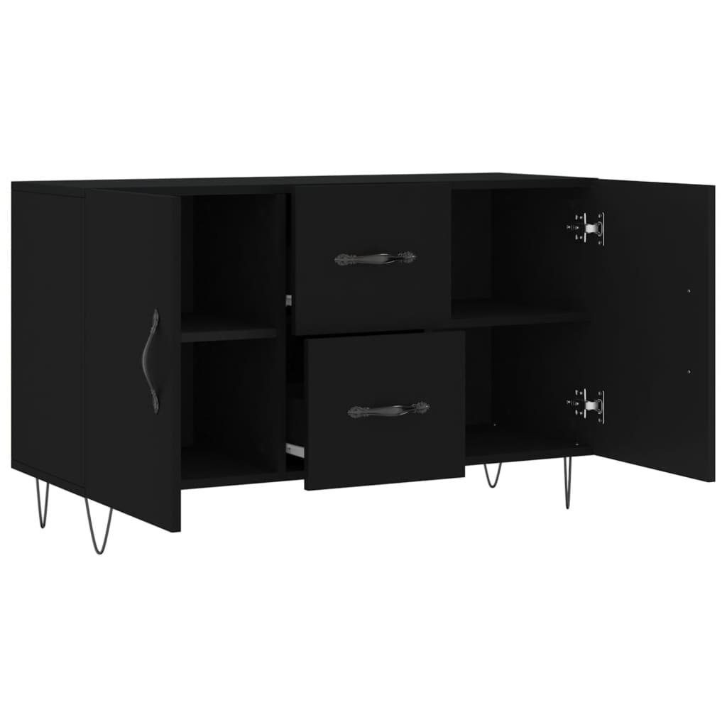 Sideboard 100x36x60 cm Holzwerkstoff (1 Sideboard St) vidaXL Schwarz