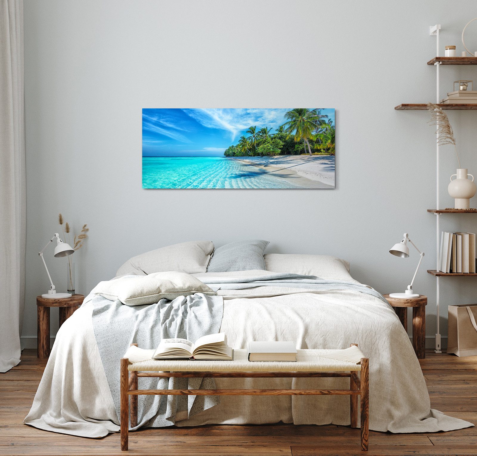 möbel-direkt.de Leinwandbild Karibik Insel Südseeparadies Palmen Strand Meer Türkis – Bild 3 von 5