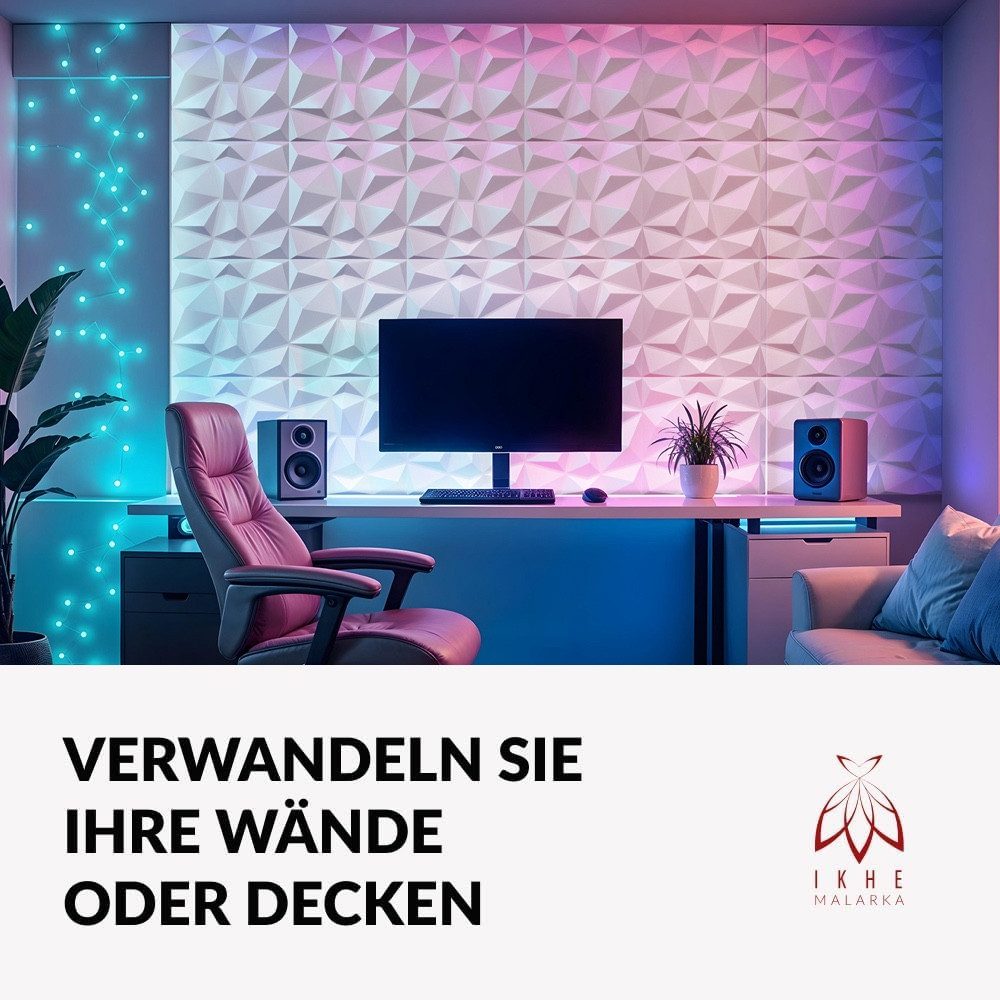 IKHEMalarka 3D Wandpaneel aus Polystyrol Styropor XPS 4m²/16 Stück, BxL: 50 günstig online kaufen