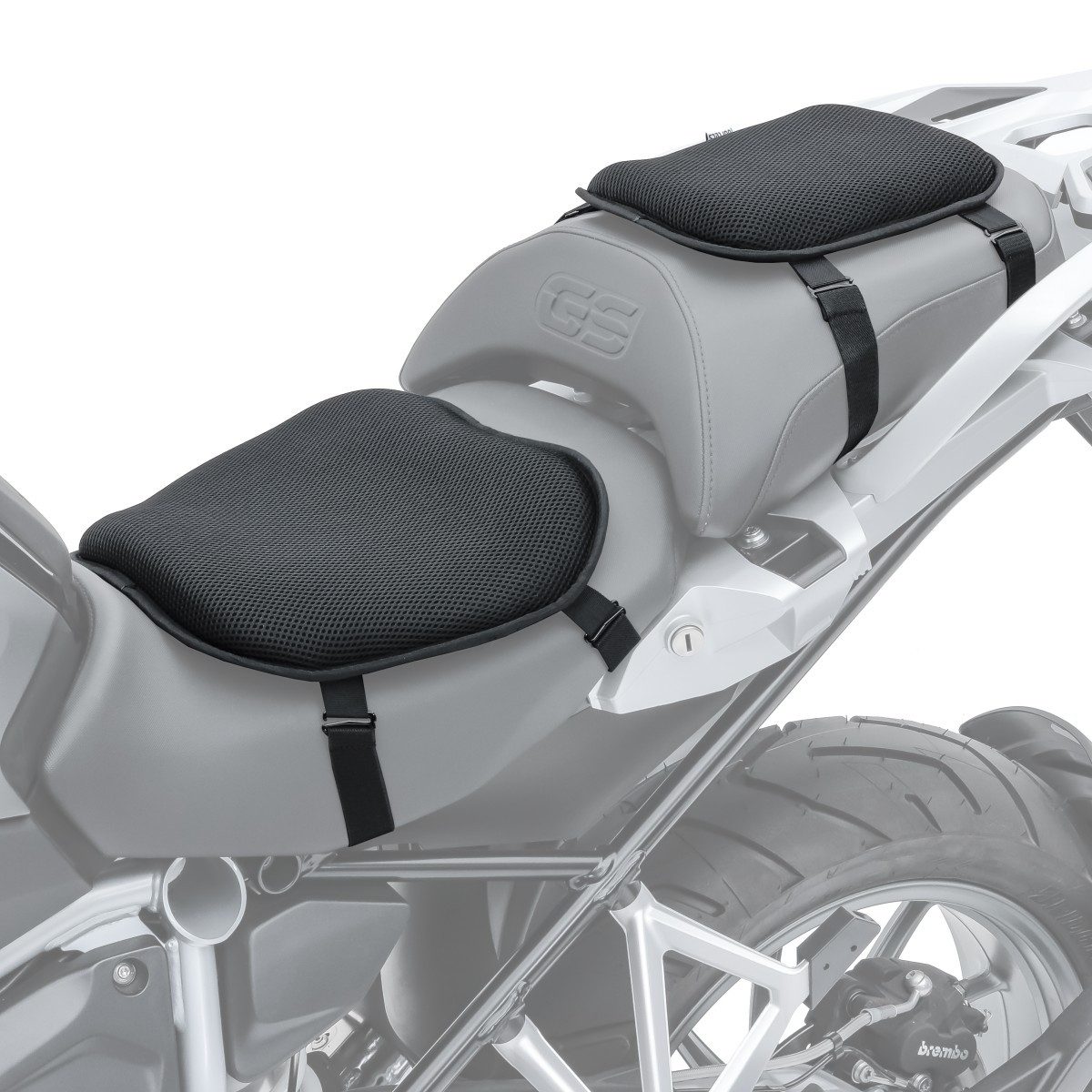 Tourtecs Sitzbank Set Motorrad Gel Sitzkissen Komfort # L + S schwarz SG2