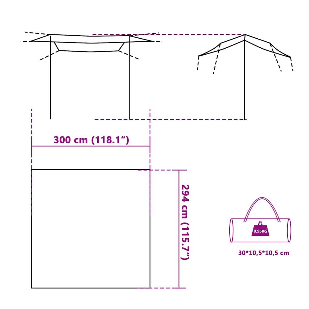 vidaXL Tarp-Zelt Tarp Blau 300x294 cm Wasserdicht, (1 tlg)