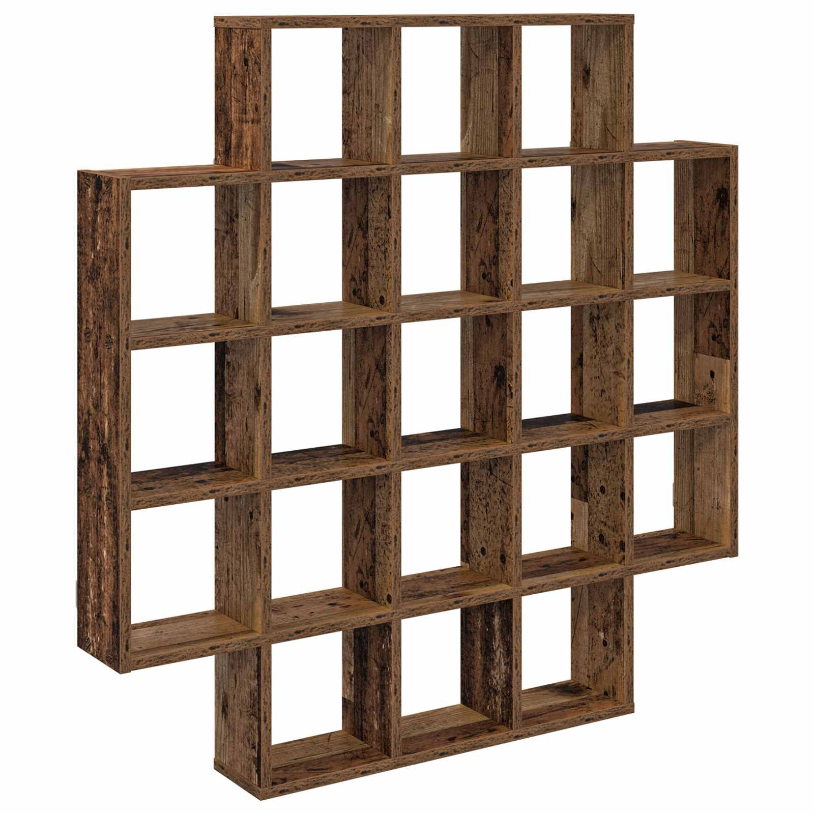 vidaXL Regal Wandregal Altholz 100 x 13 x 100 cm Holzwerkstoff, 1-tlg.
