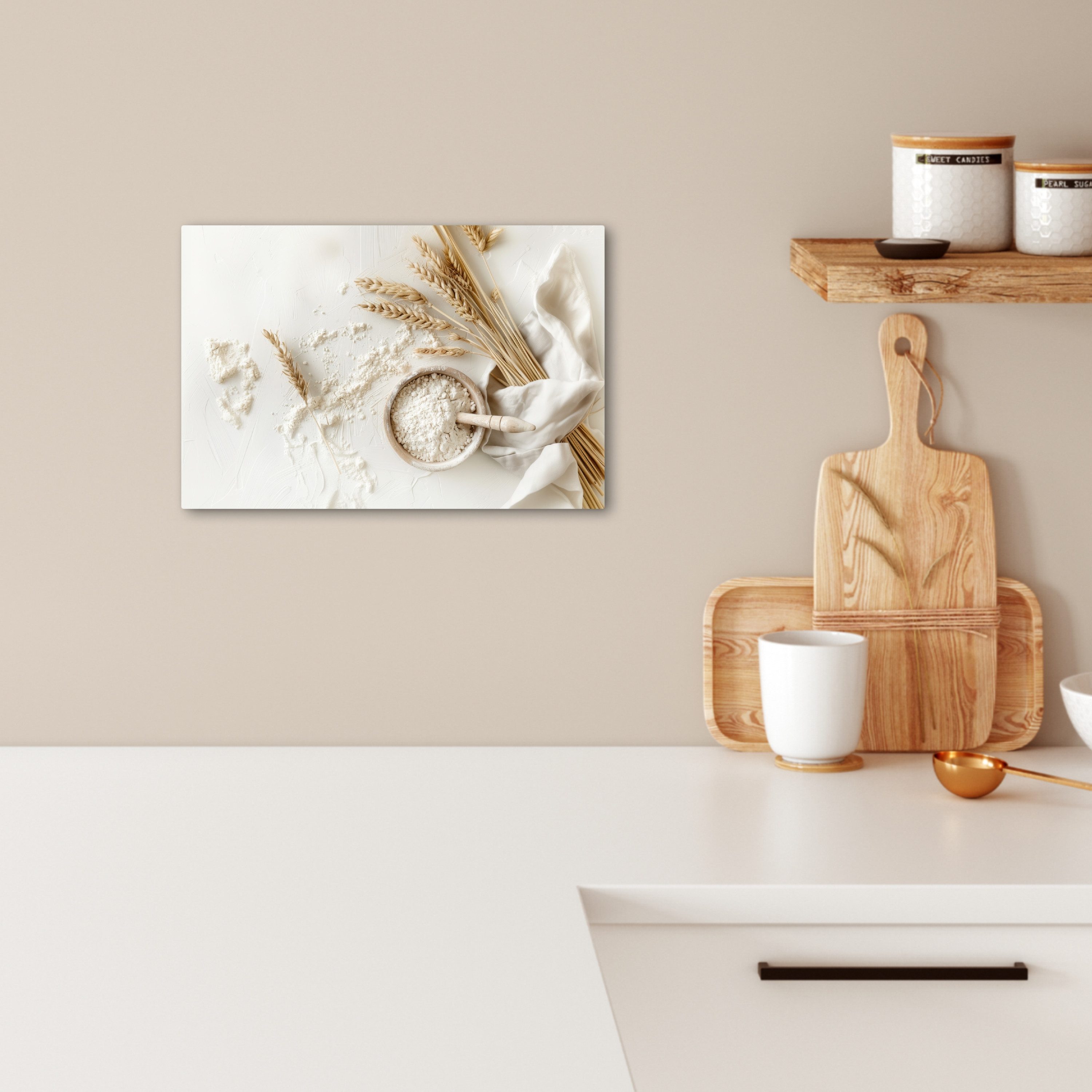 OneMillionCanvasses® Leinwandbild Blume - Holz - günstig online kaufen
