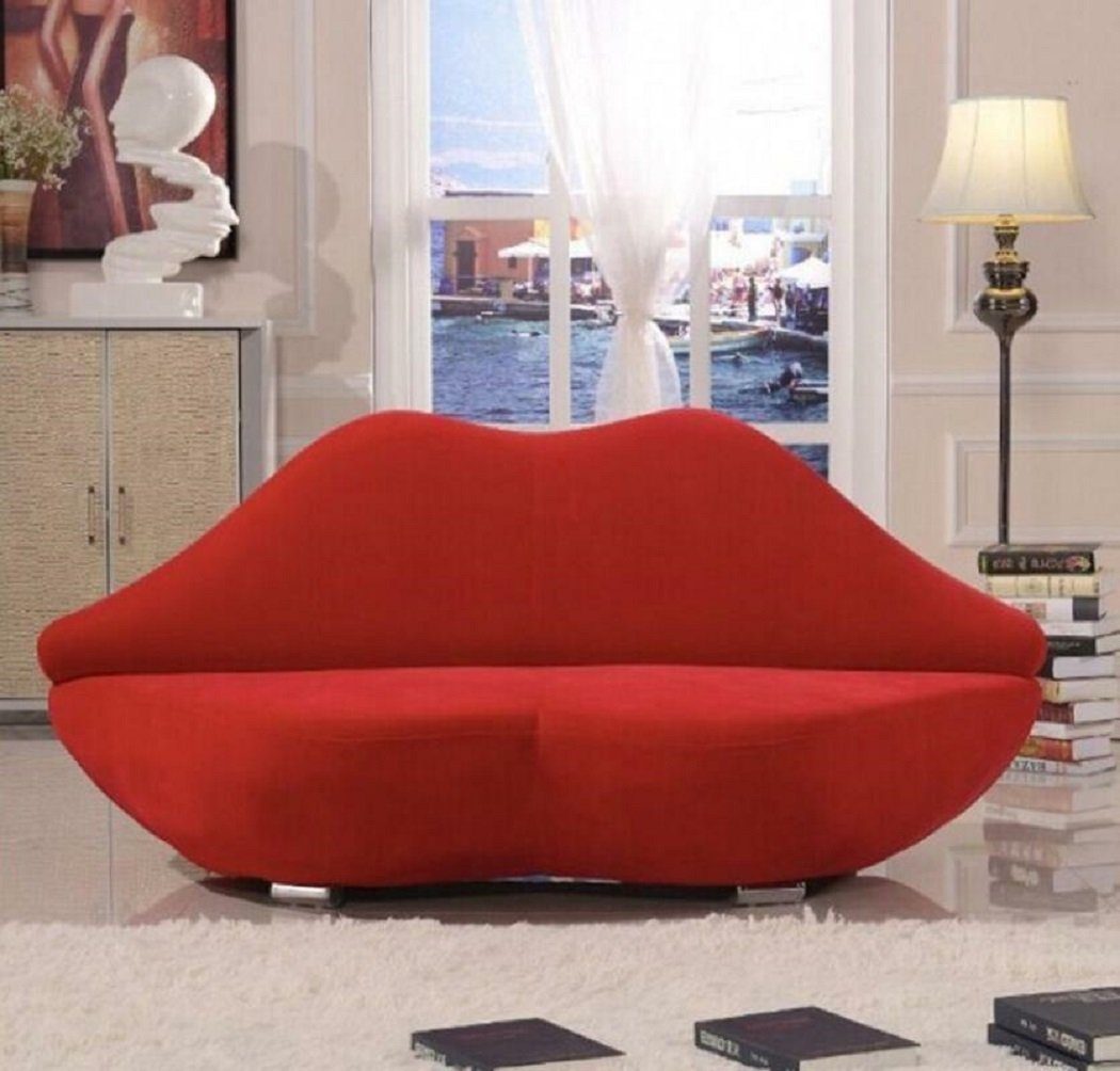 Polster Modern Made Möbel, Luxus Lippen 2 Sitzer Sitz Europe JVmoebel Relax in Samt Sofa Sofa