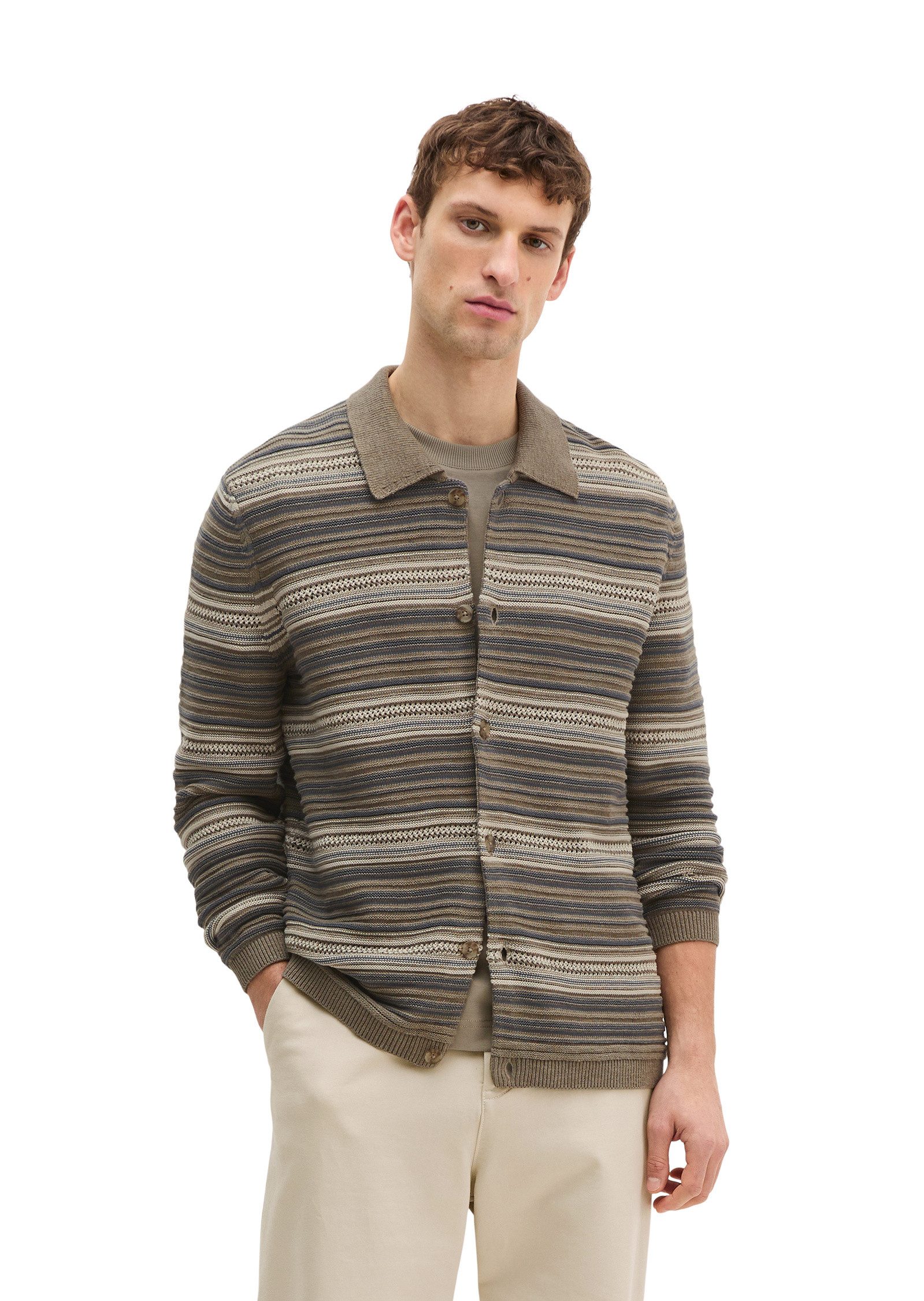 Marc O'Polo Cardigan aus Bio-Baumwolle und Leinen