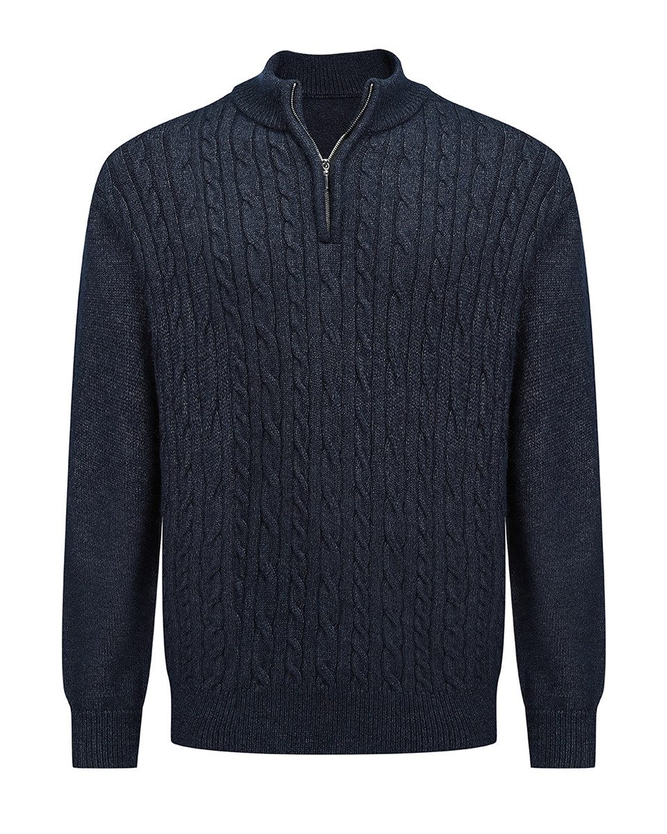 Allthemen Strickpullover mit halbem Reißverschluss Pullover Stehkragen günstig online kaufen