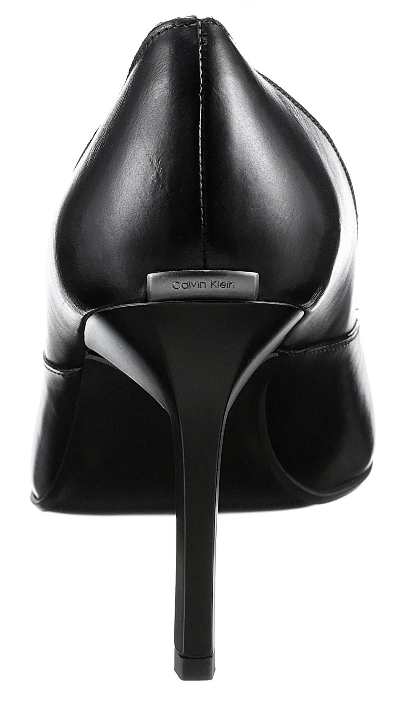 Calvin Klein GEO spitze schwarz Stilettoabsatz, Pumps 90 Form PUMP STILETTO mit modischem