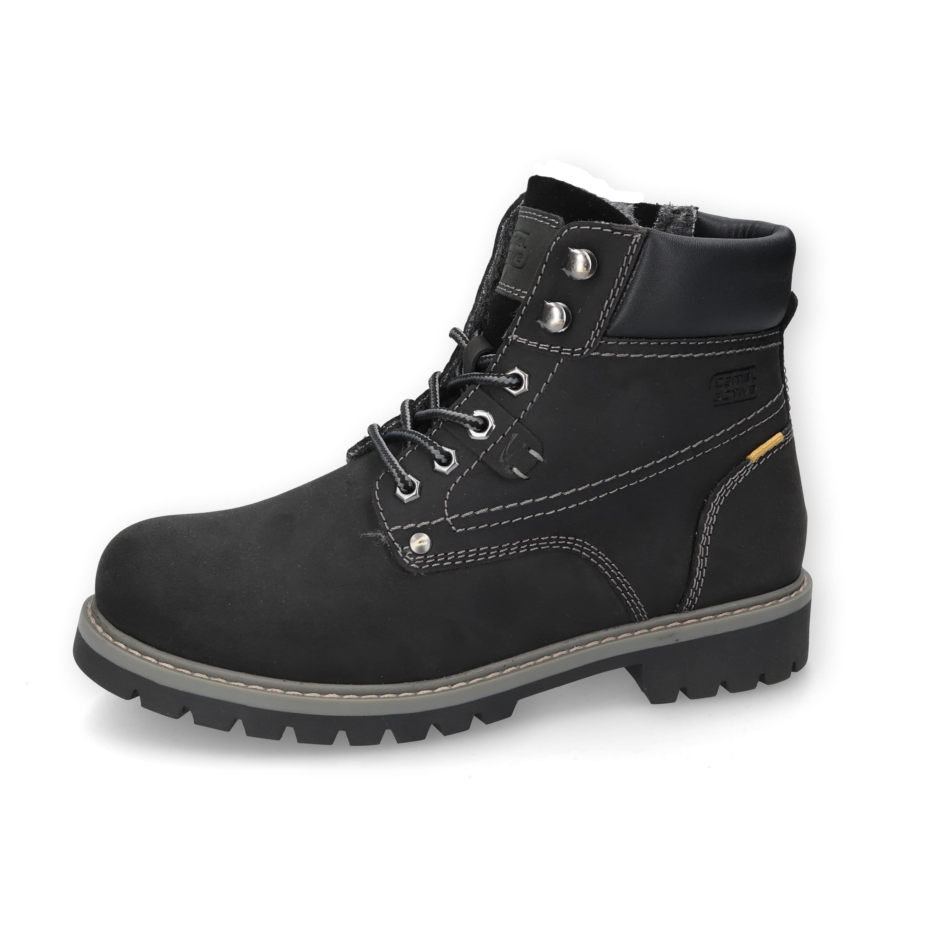 camel active Boots crazy horse SCHWARZ Schnürboots