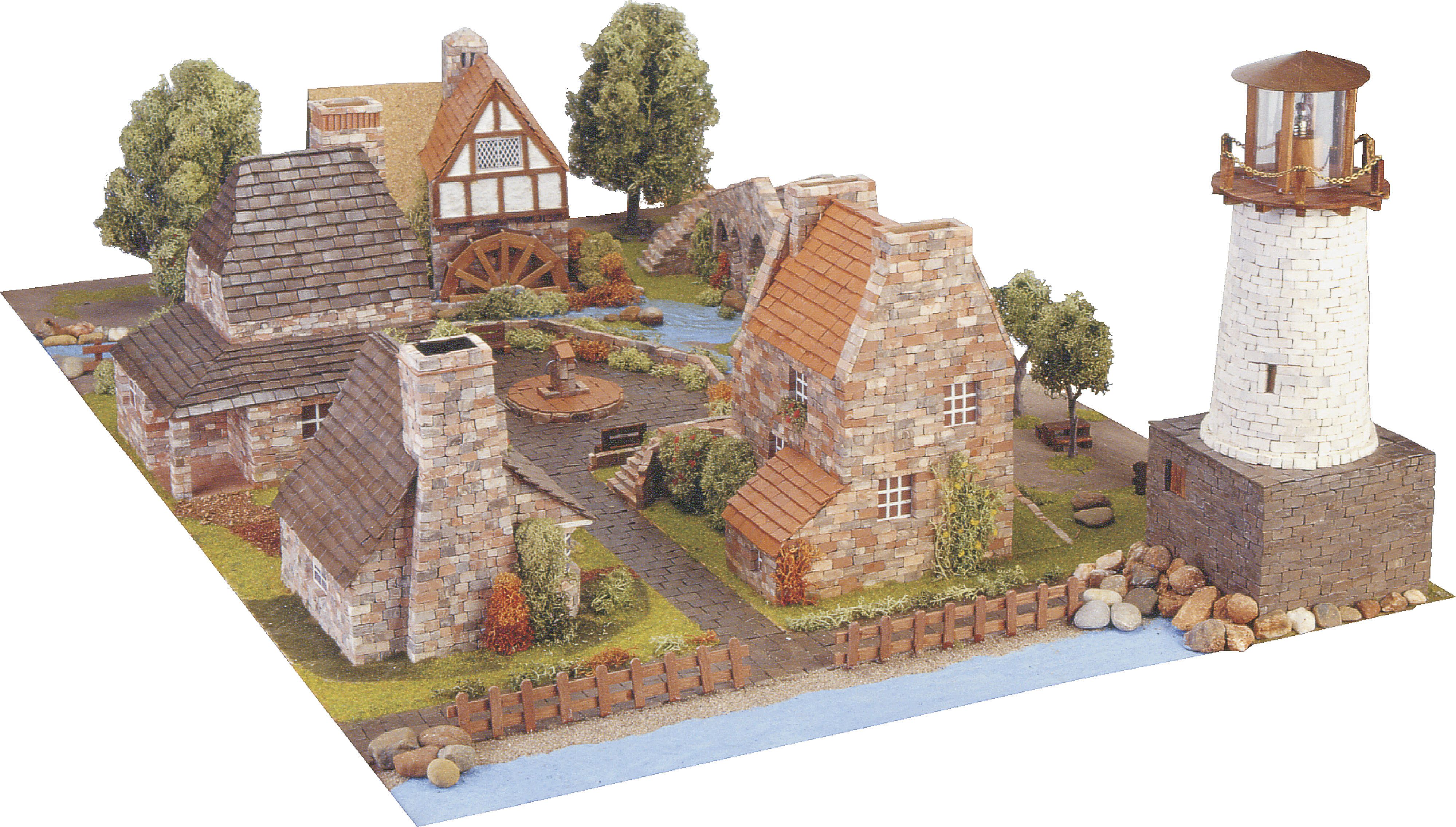 Domus Kits Modellbausatz Country Diorama, Maßstab 1:50, (Modellbausatz, 12822-tlg., Landhaus), Made in Europe