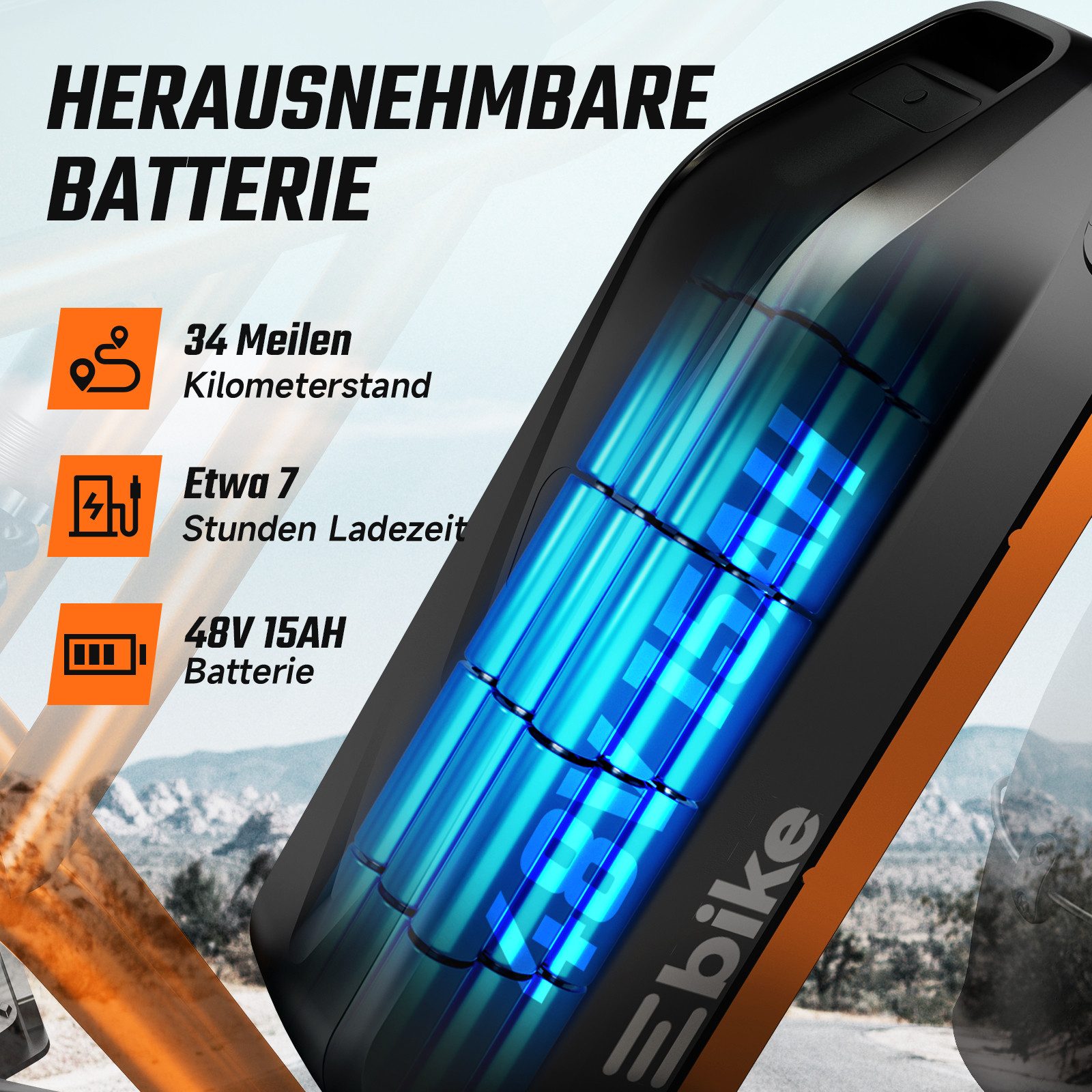 SISIGAD E-Bike Mountainbike 20'' Fat Tire 250W Motor, 48V 15Ah, herausnehmbarem Akku, fatbike, APP, Shimano, Heckmotor, 720 Wh, 7-Gang-Schaltung, 4 Fahrmodi, LCD-Display,Vollfederung,leistungsstark