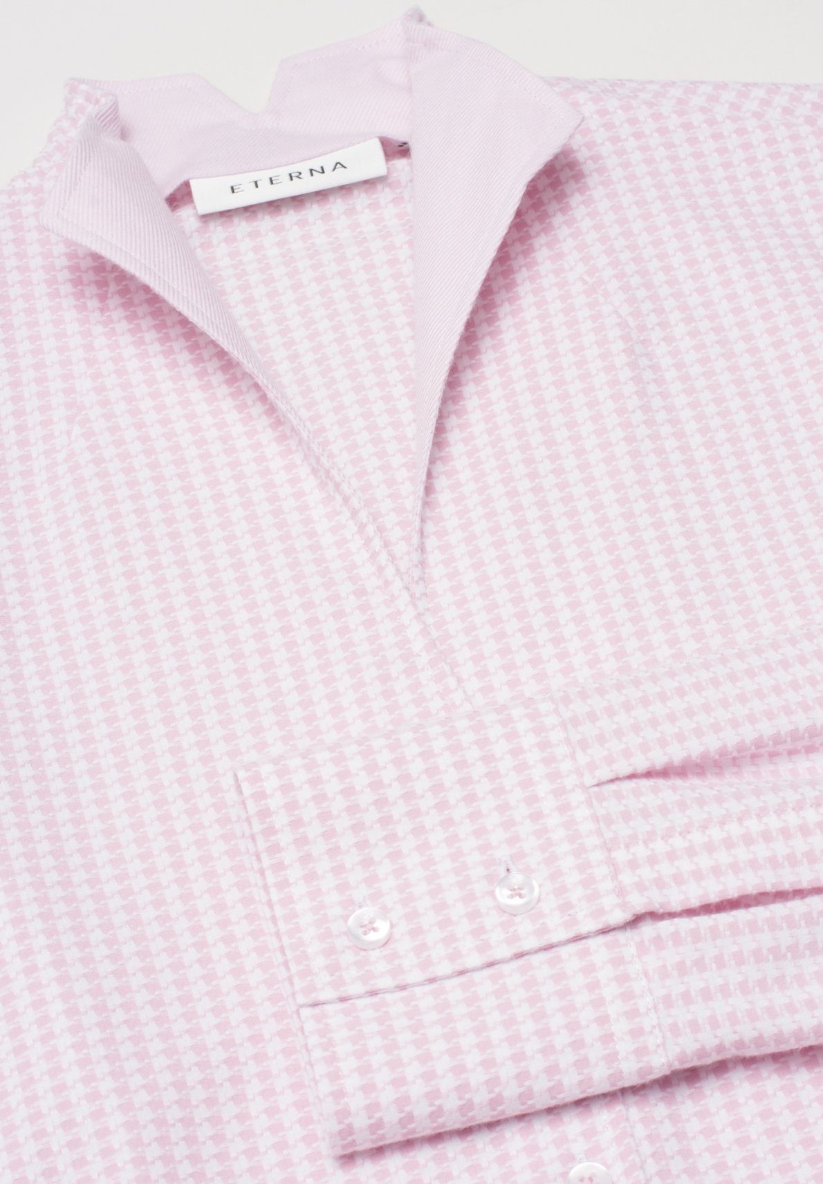 Eterna Blusentop ETERNA MODERN CLASSIC Langarm Flannel Bluse rosa 6267 D775.51