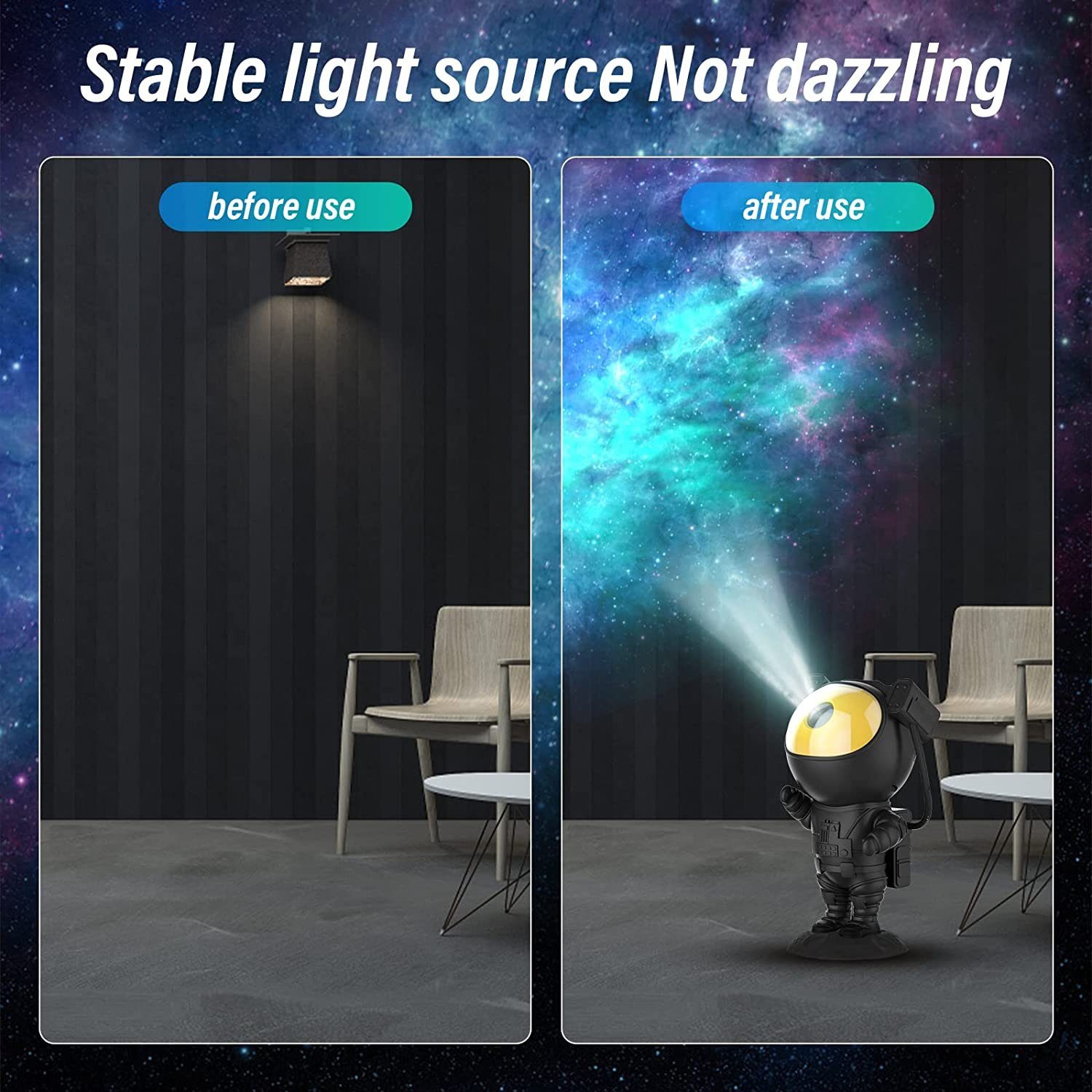 Projektor, Astronaut Timer XDeer Sternenhimmel LED Schlafzimmer Für Galaxy LED Nachtlicht Fernbedienung Schwarz Nachtlicht LED Projektor mit