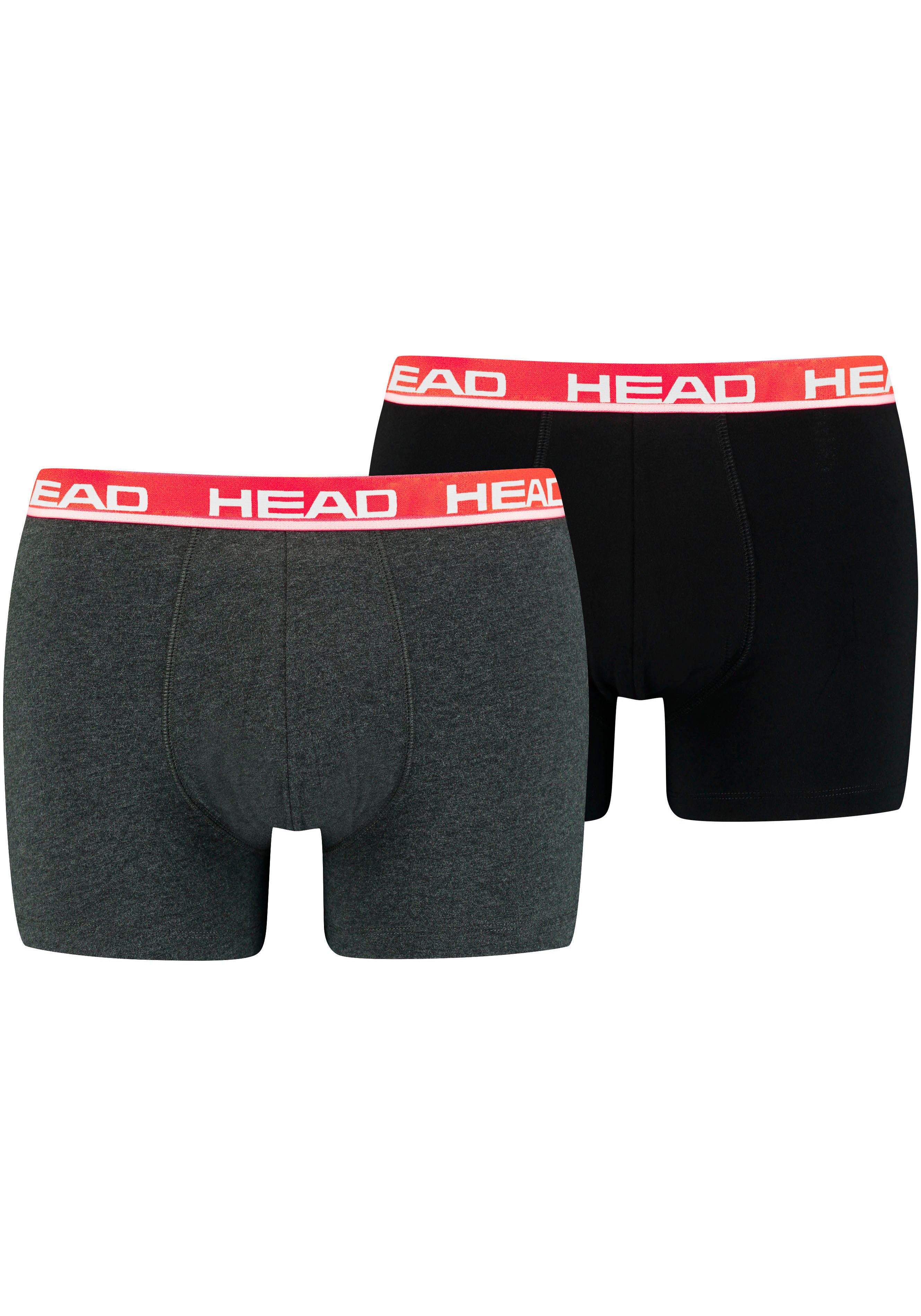 Head Боксерские мужские трусы, боксерки HEAD BASIC BOXER 2P (2er Pack) mit elastischem Logobund