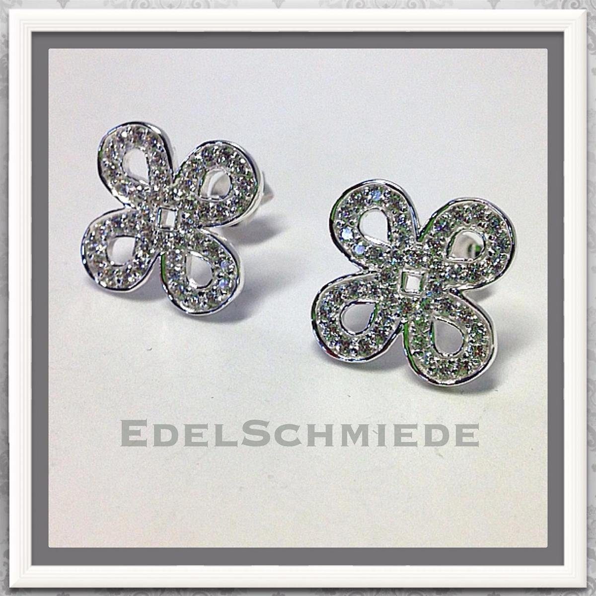 Ohrstecker-Set Unendlichkeit Knoten in 925 Silber als Ohrstecker
