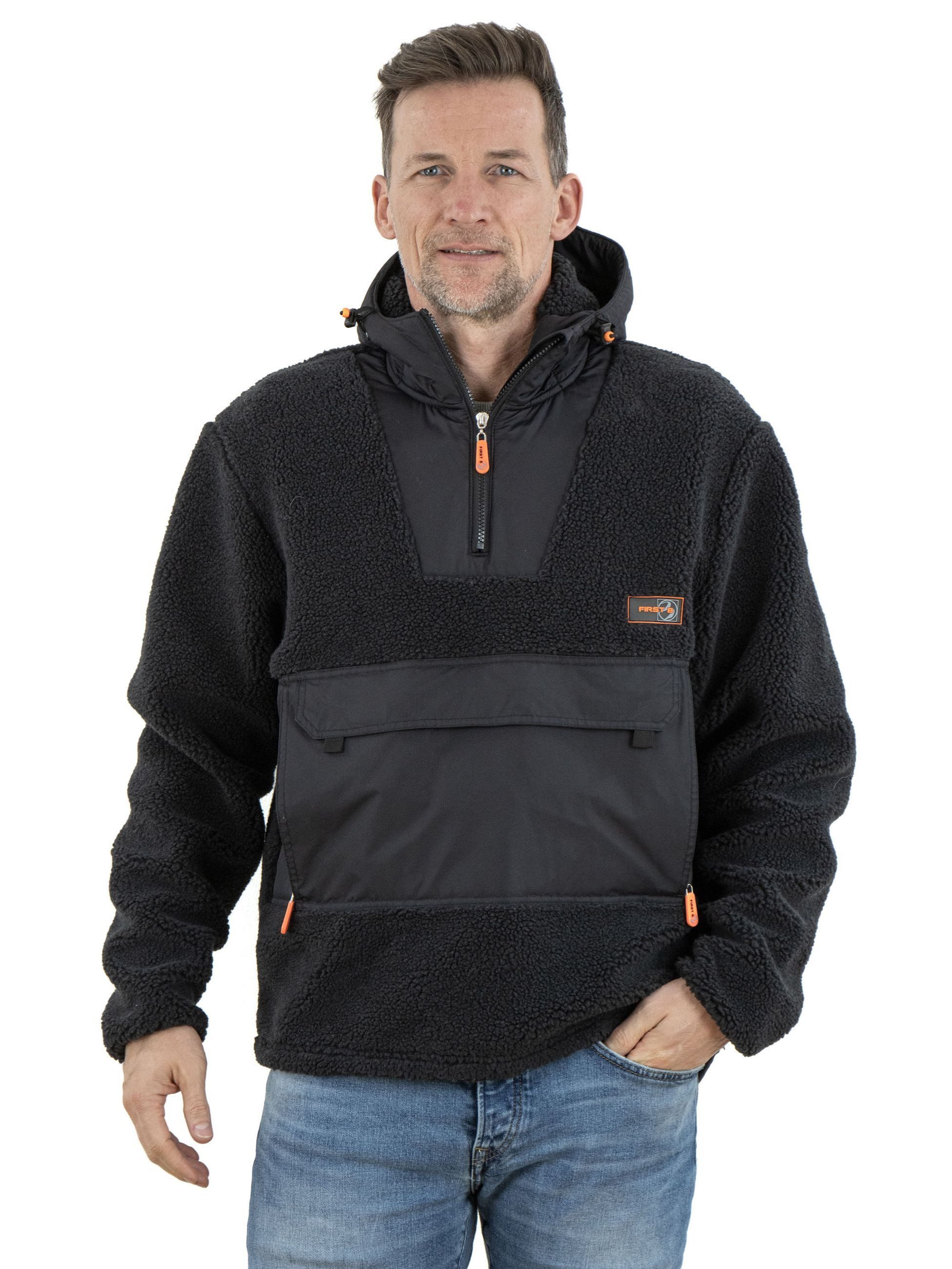 FirstB Fleecepullover Herren Sherpafleece Troyer Arnd günstig online kaufen