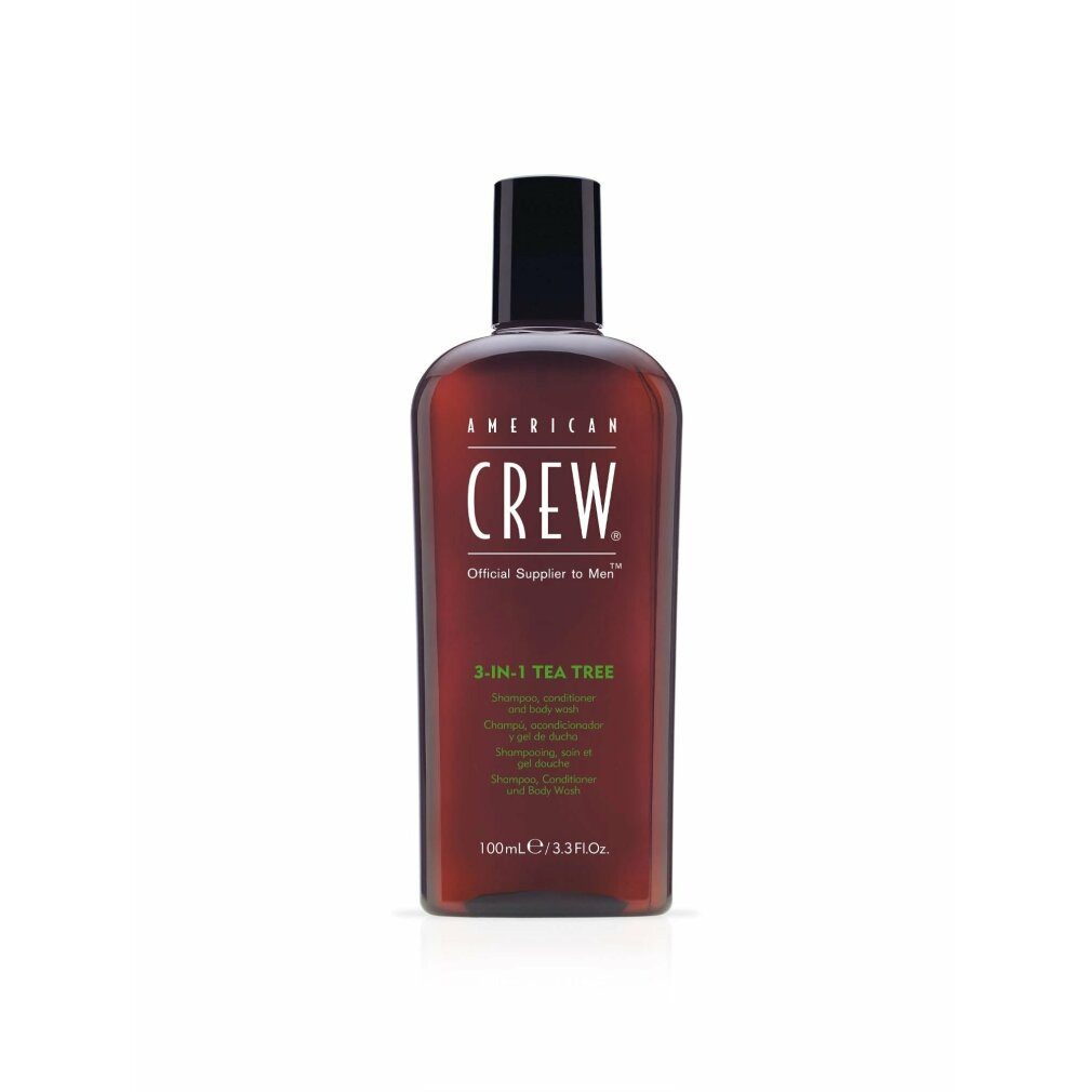 American Crew Haarshampoo 3in1 Teebaum Shampoo, Spülung und Körperreinigung 100ml