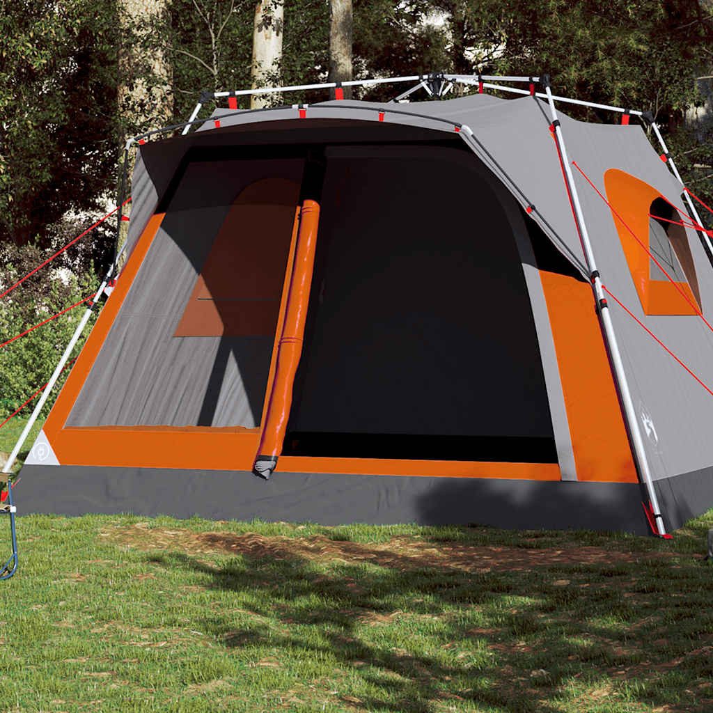 Faltzelt Familienzelt Kabine 325x325x231 cm Grau-Orange