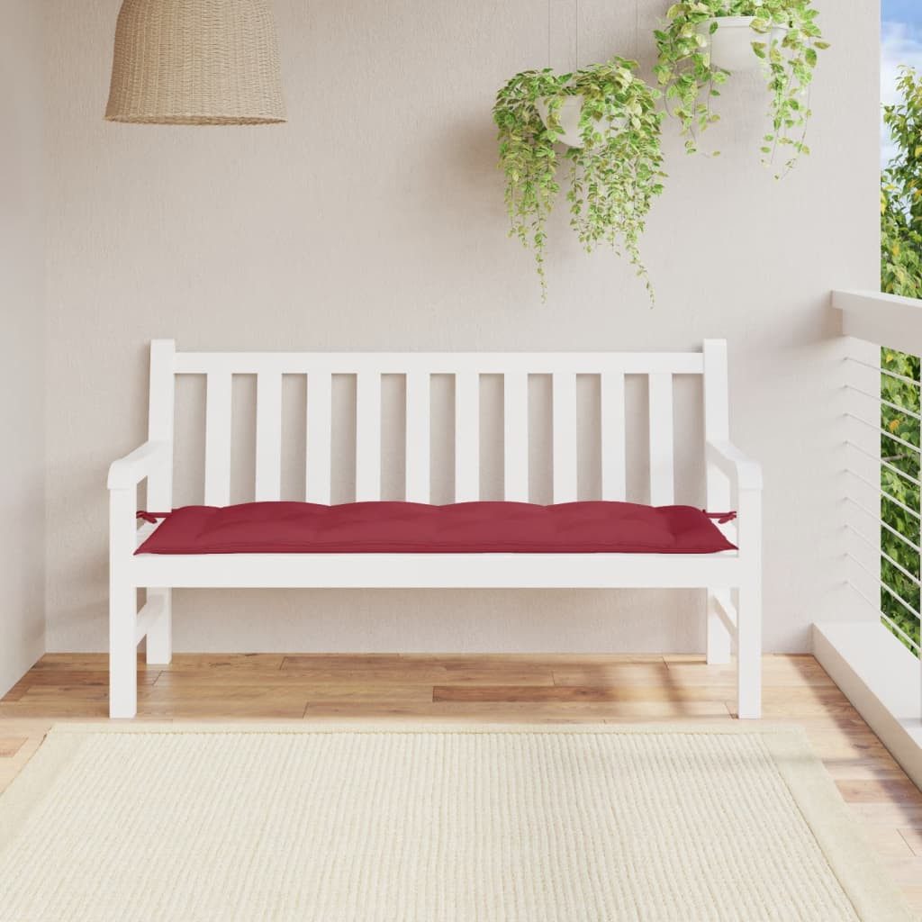 vidaXL Bankauflage, Gartenbank-Auflage Weinrot 150x50x7 cm günstig online kaufen