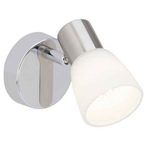 Brilliant Wandleuchte Janna, Lampe Janna LED Wandspot eisen/chrom/weiß 1x LED-Z45, E14, 4W LED-Tr