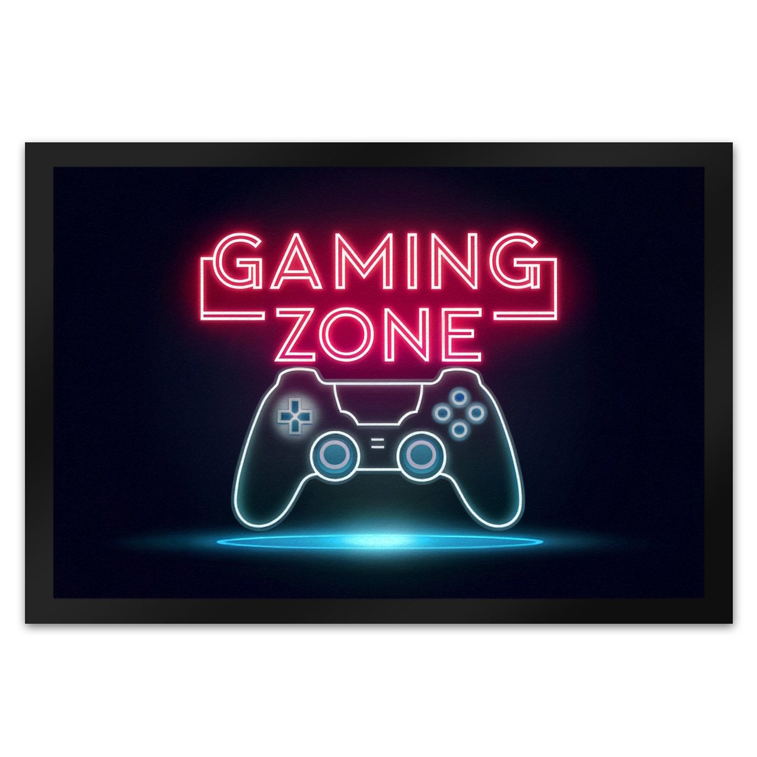 Fußmatte Gaming Zone Controller Fußmatte XL in 40x60 cm in Neonschrift