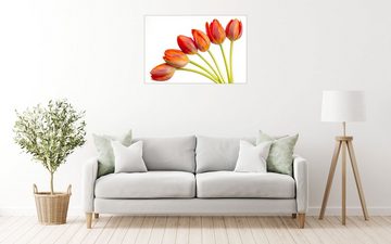 Victor (Zenith) Leinwandbild Rote Tulpen, Blumen, in 30x45 cm, Wandbild Leinwand Blumen, Wohnzimmer & Schlafzimmer