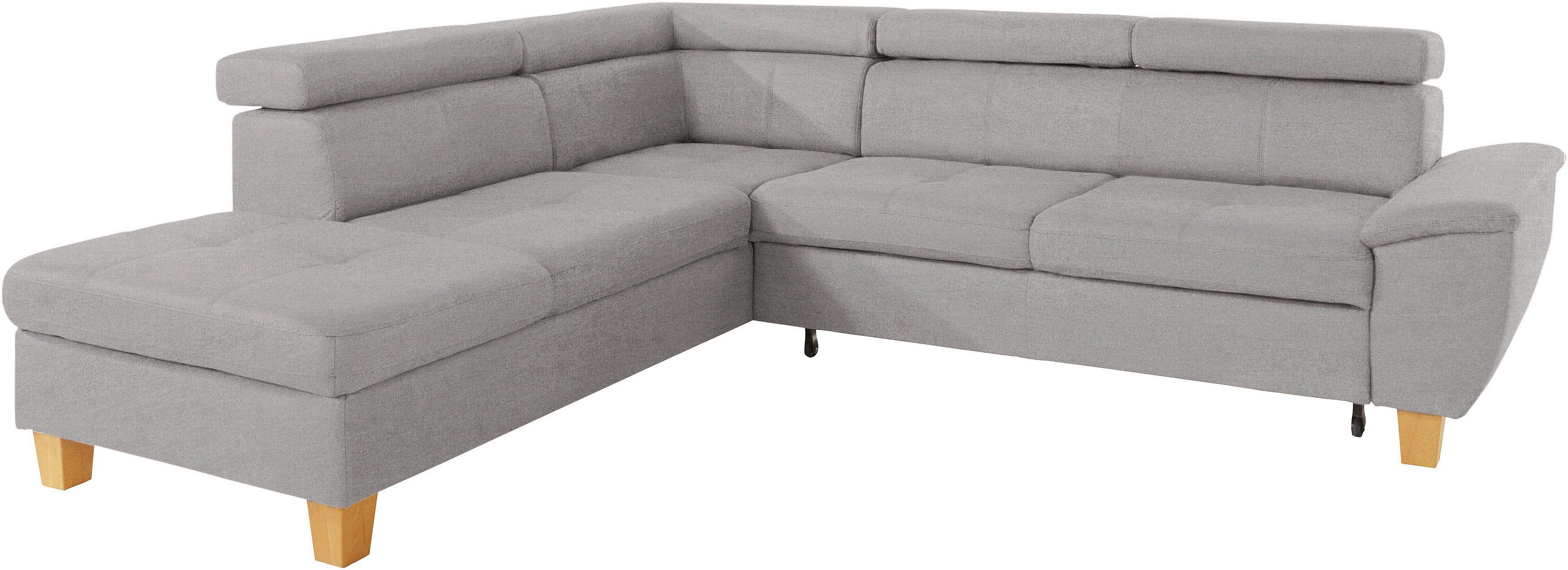 exxpo Bettkasten sofa wahlweise Bettfunktion Ecksofa Enya, - inklusive fashion Kopfteilverstellung, und