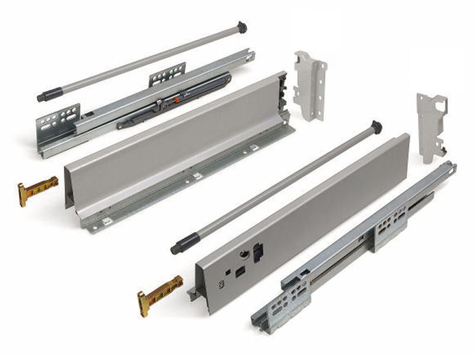 SO-TECH® Schubkasten Schubladensystem SO-BOX Zargenhöhe 135 mm, weiß, belastbar bis 40 kg, Soft-Close, Nennlänge: 300 mm