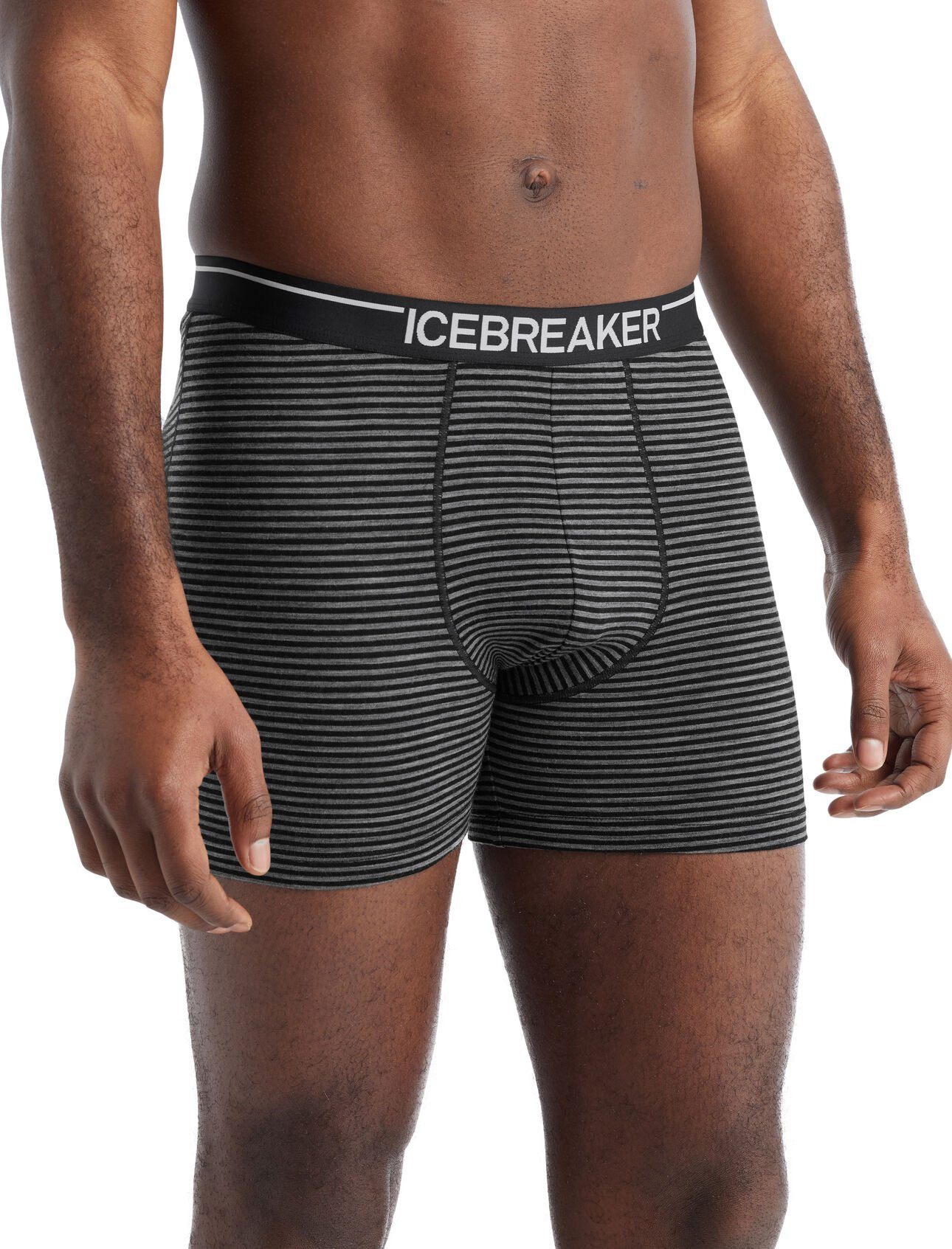 Icebreaker Boxershorts Anatomica (Merinowolle) Unterwäsche gritstone heather grau Herren