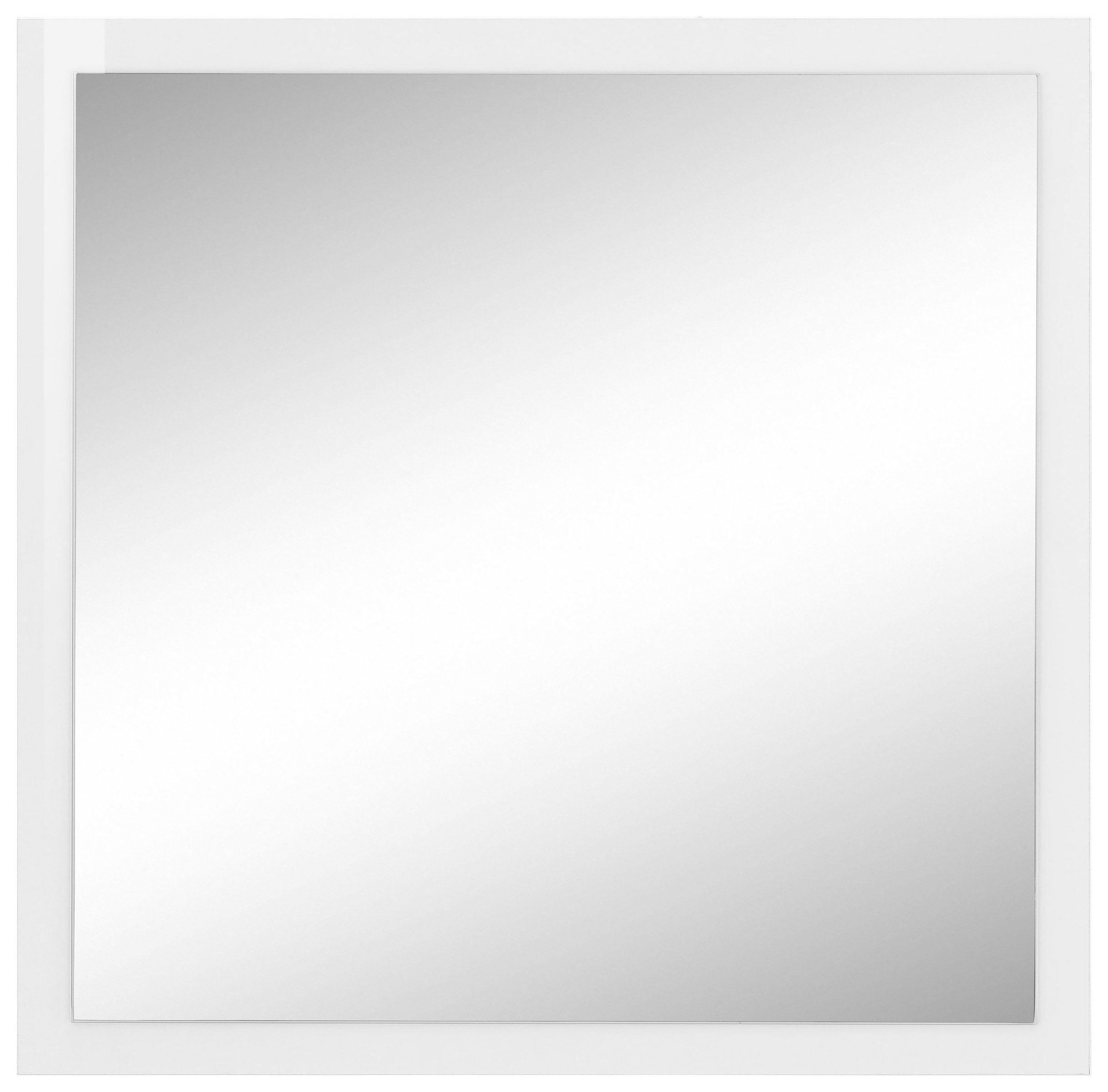 2 Höhe 60 aus Spiegel, Breite Moderner Magione, Trägerplatte möbelando Wandspiegel Tiefe Hochglanz. Spanplatte cm, in cm, 60 cm Weiß