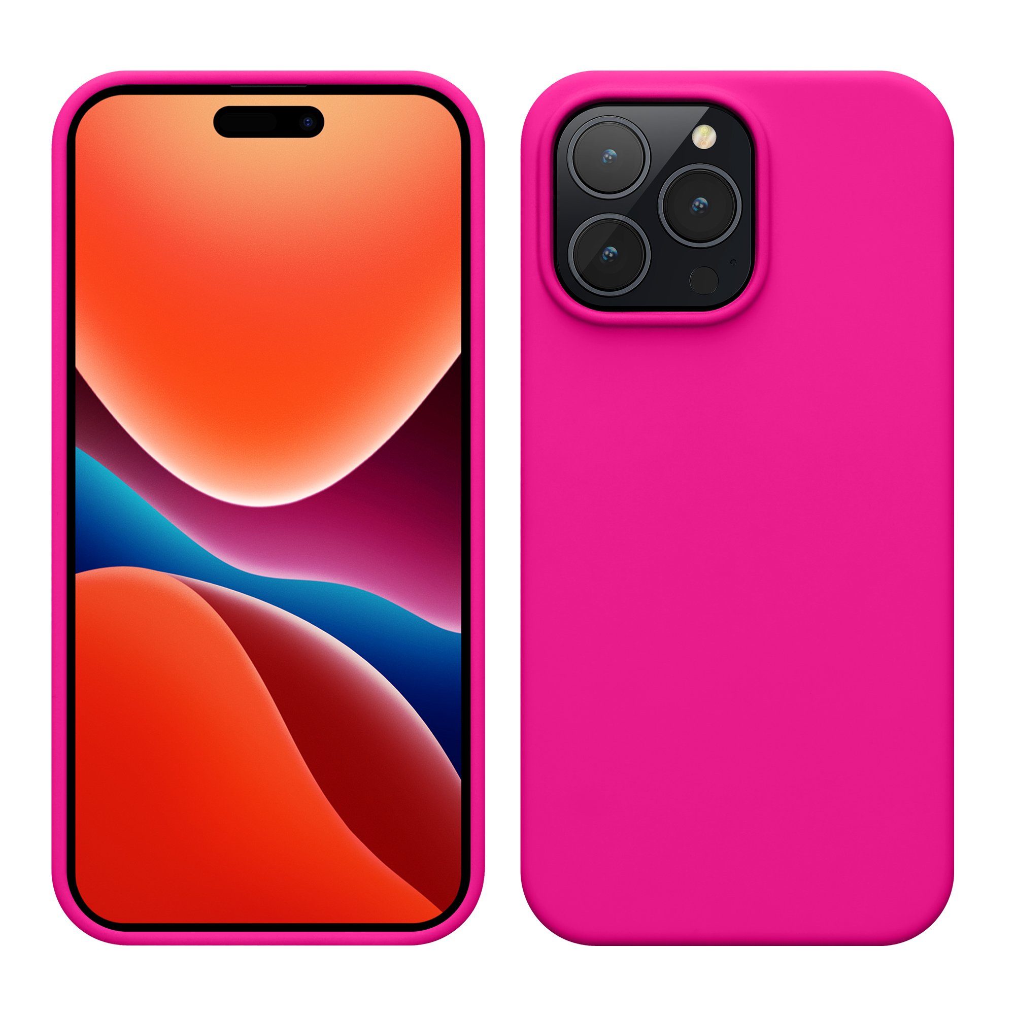 kwmobile Handyhülle Hülle für Apple iPhone 14 Pro Max, Hülle Silikon gummiert - Handyhülle - Handy Case Cover