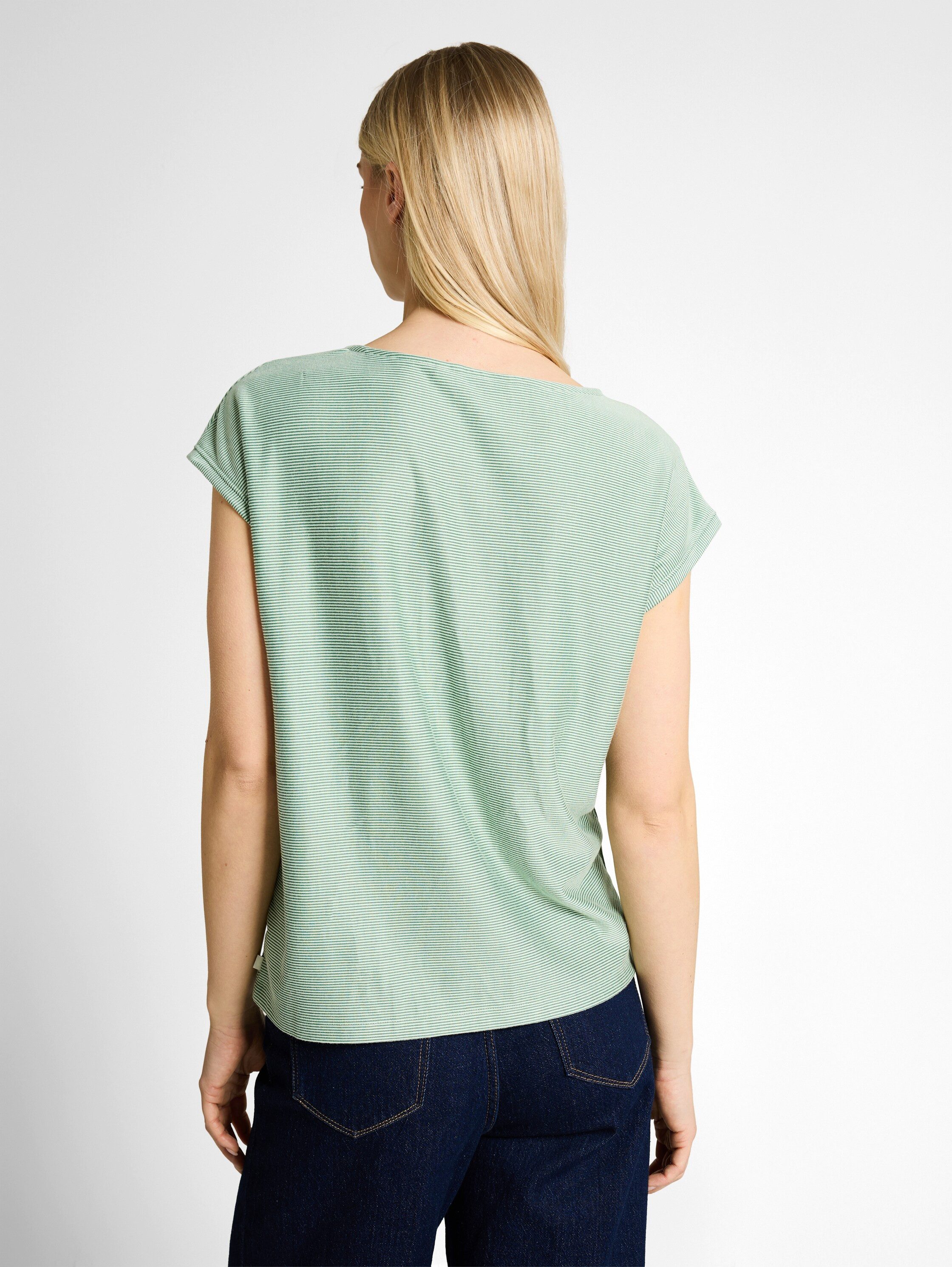 TOM TAILOR Denim Rundhalsshirt Ärmellos im Streifen-Look – Bild 3 von 5