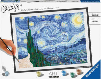 Ravensburger Malen nach Zahlen CreArt, ART Collection, Starry Night (Van Gogh), Made in Europe; FSC® - schützt Wald - weltweit