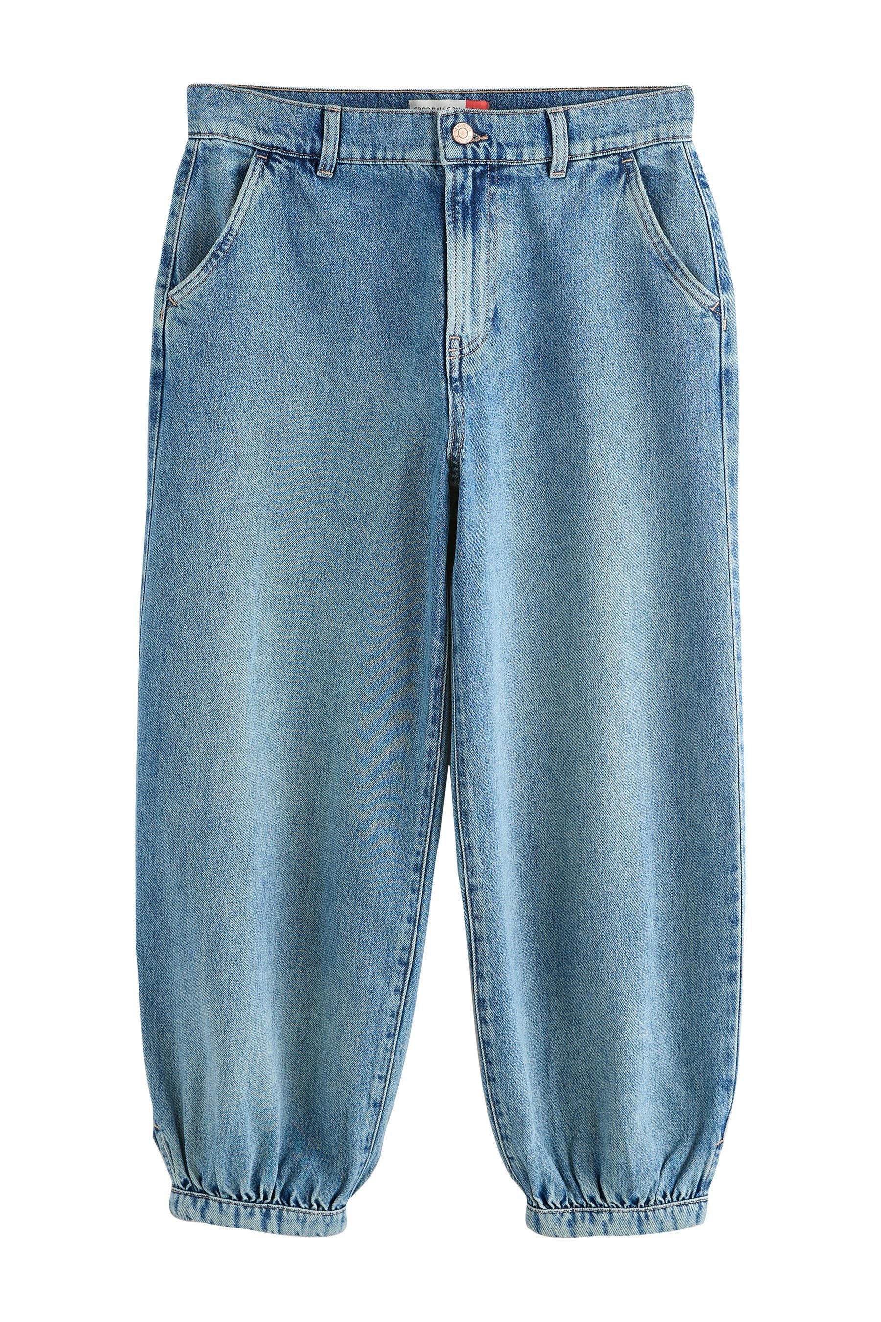 Caprijeans Verkürzte Jeans mit Ballonbein