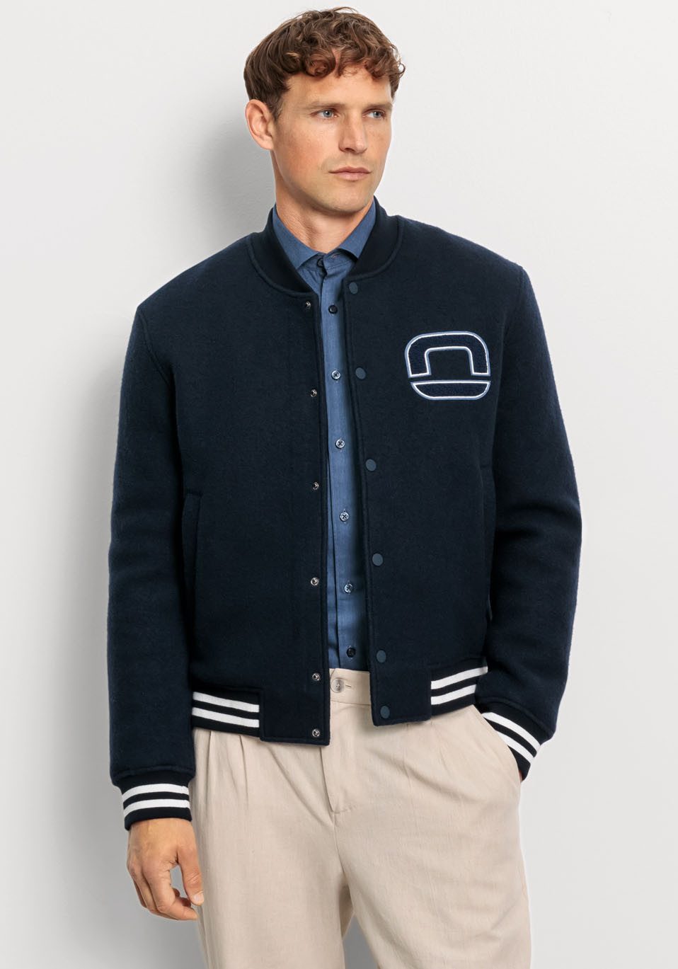 OLYMP Collegejacke OLYMP Wirk Casual im angesagten Preppy-Look