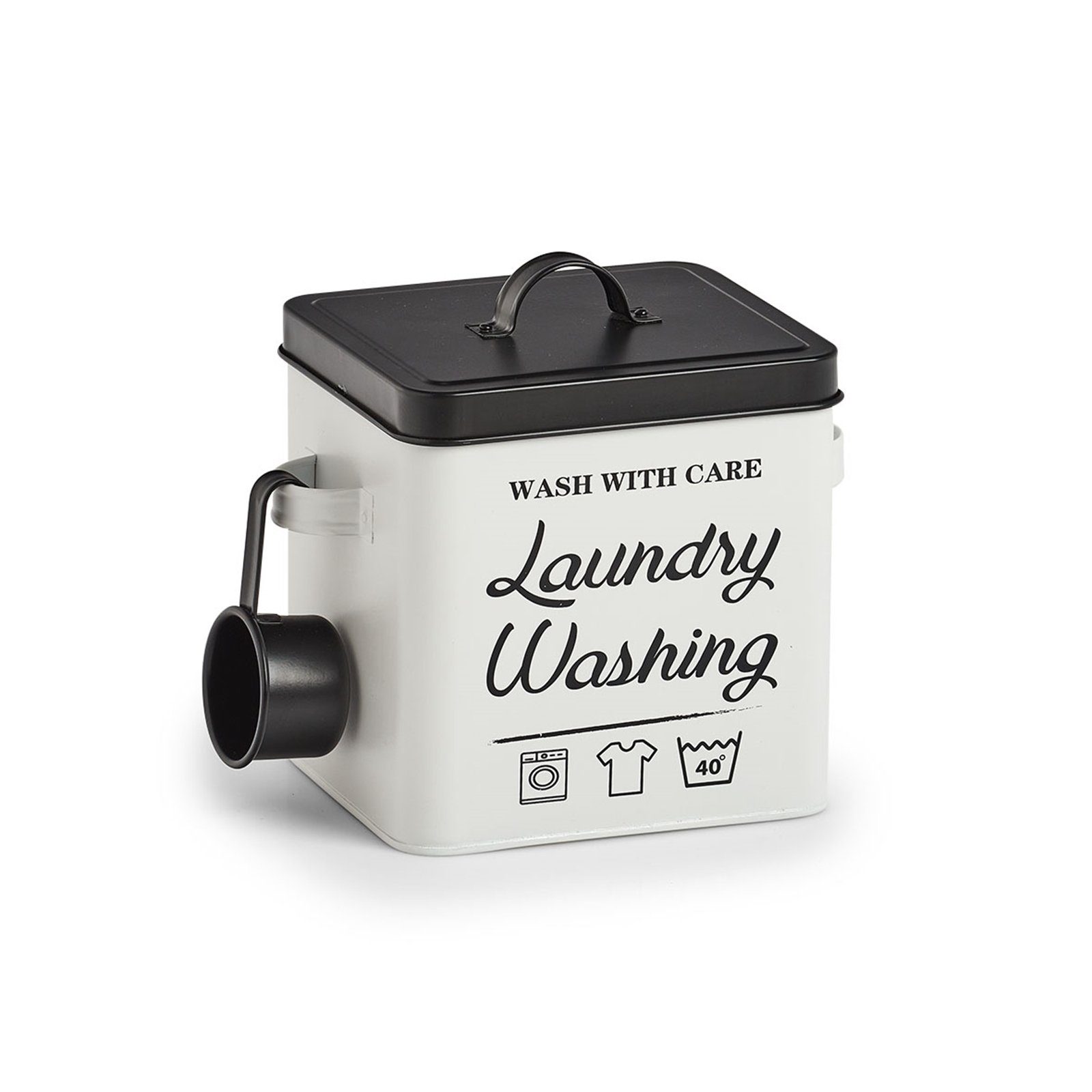 HTI-Living 1 "Laundry" Waschmittelbox Waschpulver-Box, St), (Stück, Aufbewahrungsbox Metall